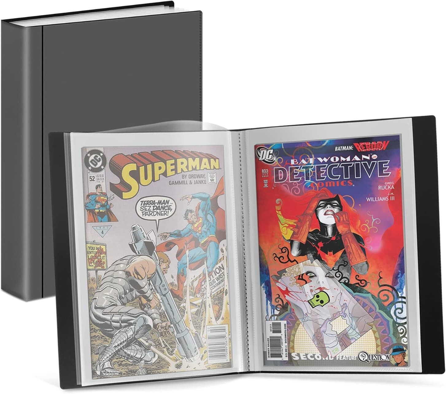 Comic Book Storage Binder –Archival Album w 6 Sleeves for Bagged &Boarded Comics