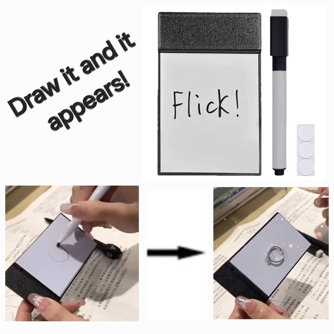 Magic Trick Flick Pad "Draw It, It Appears" Instant Change Gimmick T15