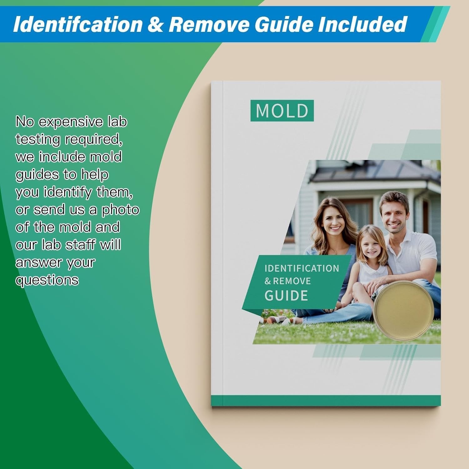 Indoor Mold Detector Kit - 12 Tests, Detailed Guide Included