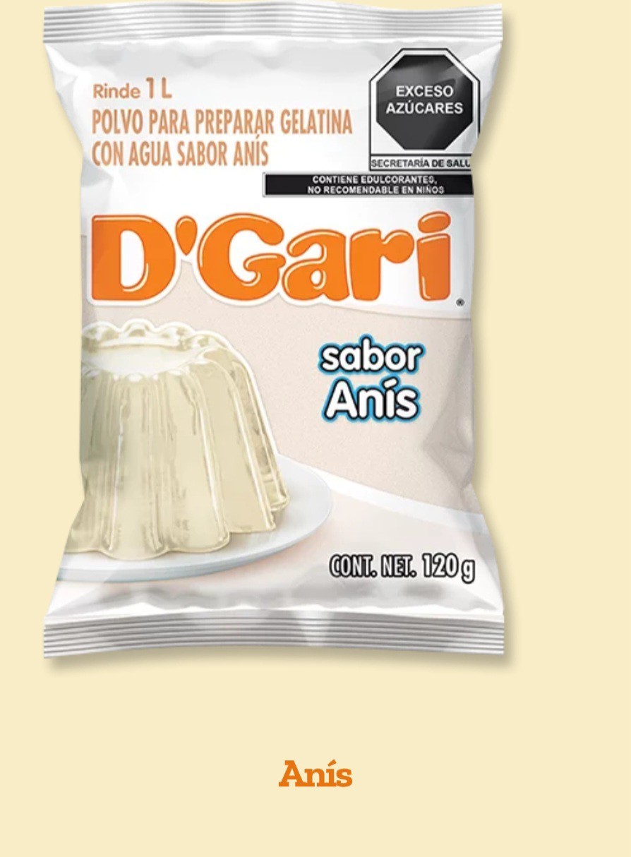 D'Gari Water Gelatin Powder Star Anis Flavor Gelatina Mexicana (Get 12bag/120g)