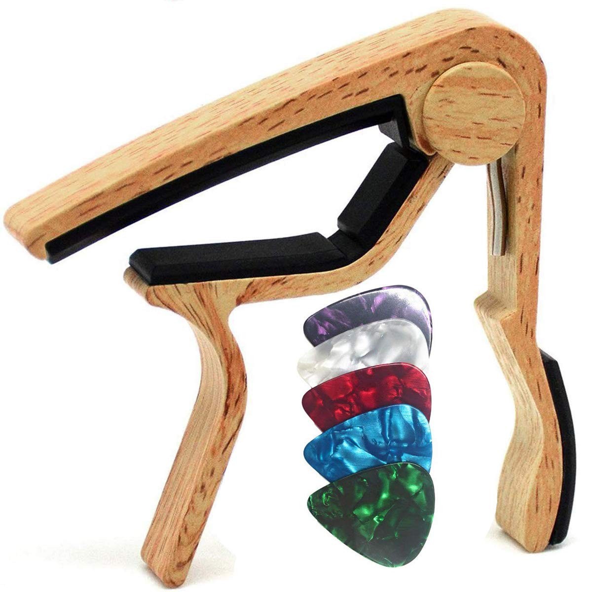 WINGO Guitar Capo for Acoustic and Electric One-handed capo, Burlywood Color