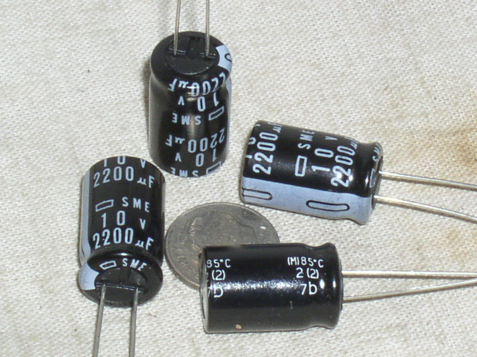 4 CHEMi-CON SMEVB2200 2200UF 10V 2200 MFD RADIAL ELECTROLYTIC CAPACITOR 85*C USA