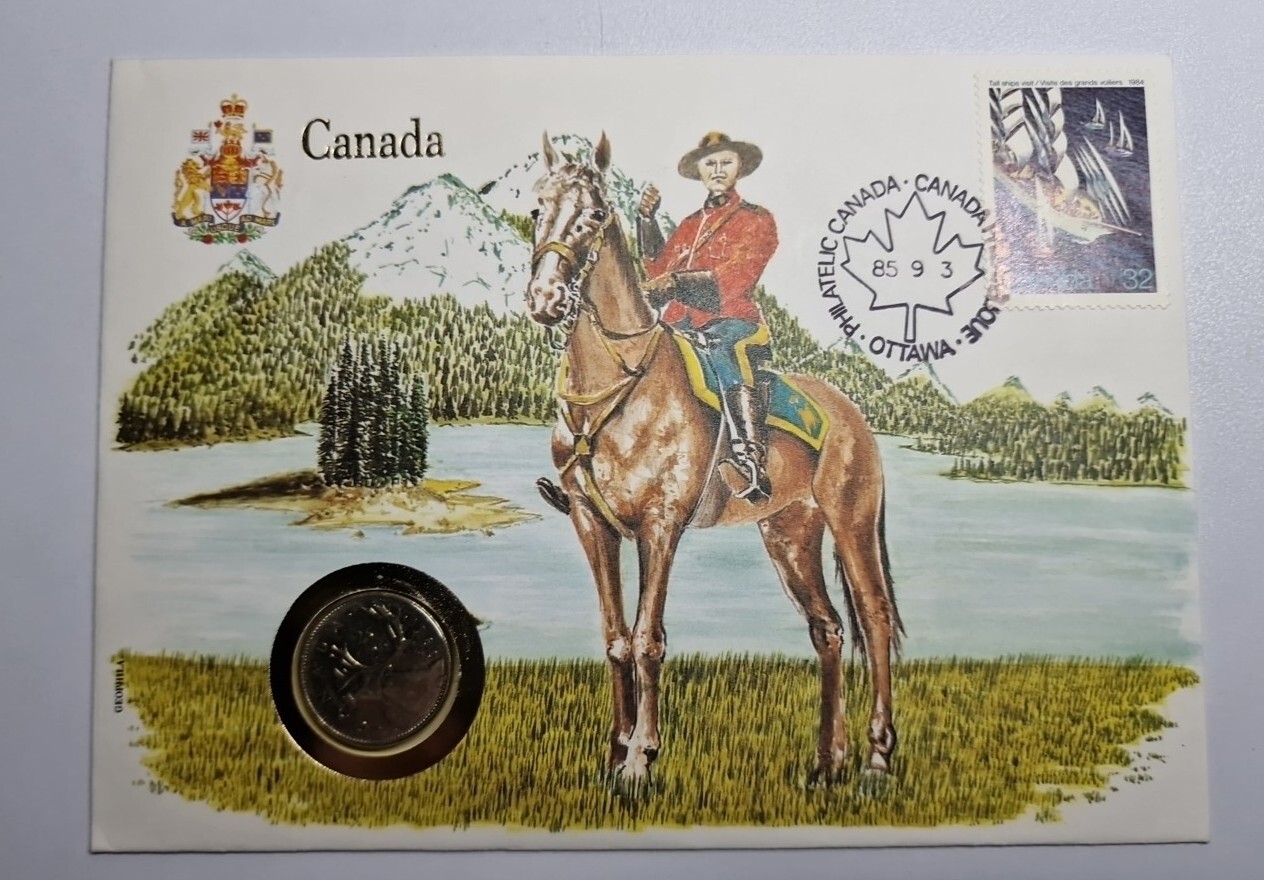 25 Cents  1980 Envelope Stamp Excellent Condition Coin Canada