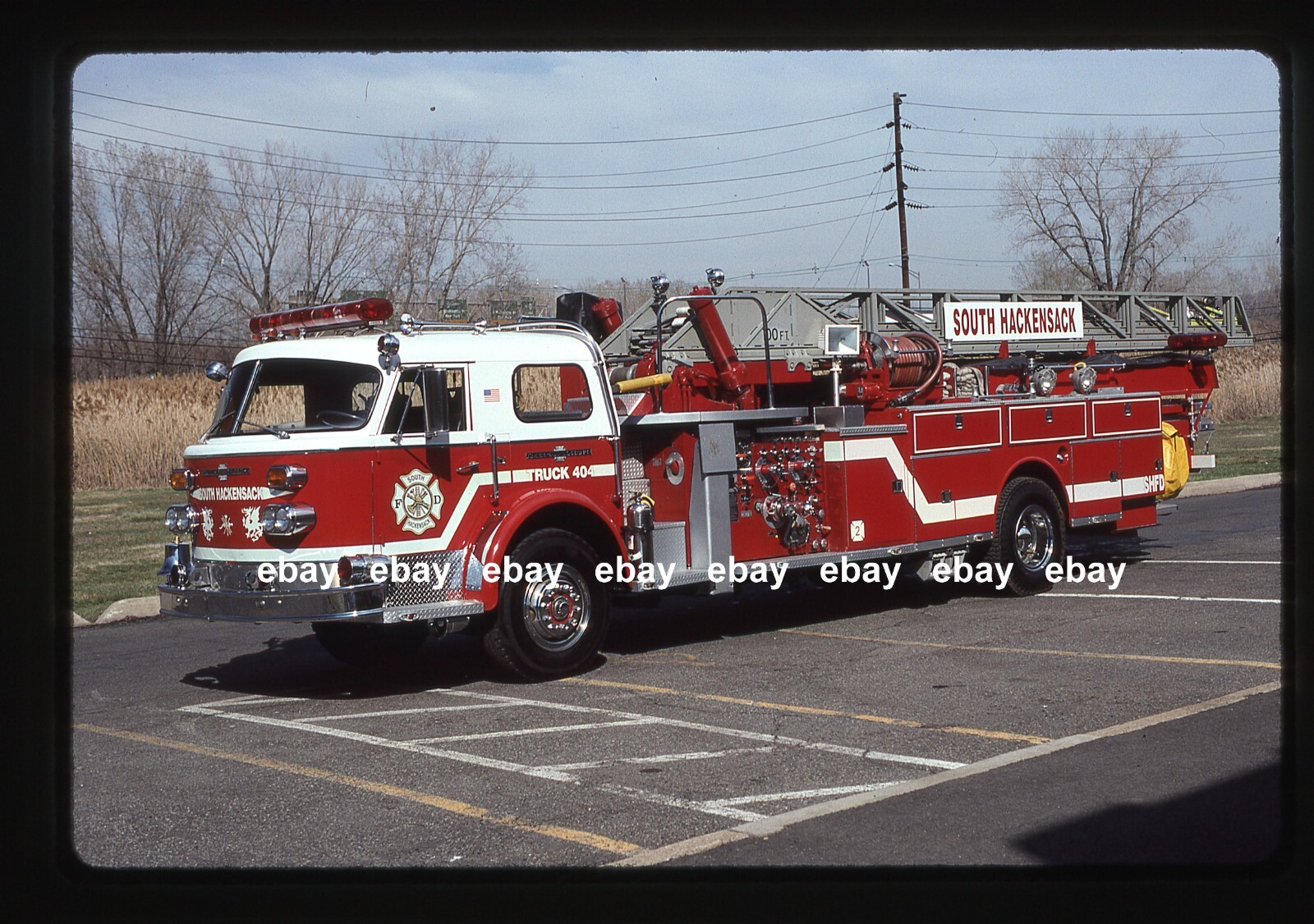 South Hackensack NJ 1972 American La France 100' Aerial Fire Apparatus Slide