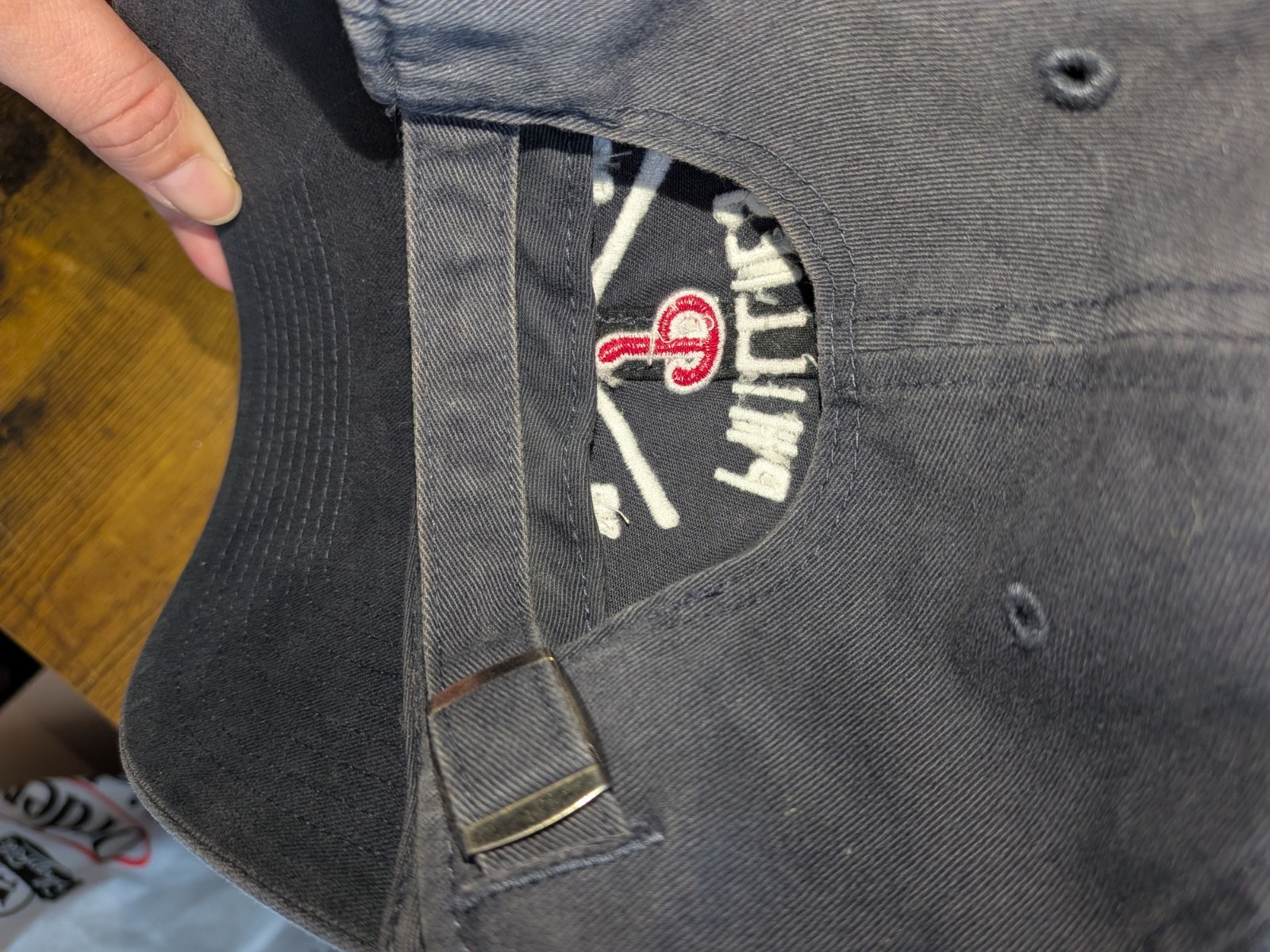 Philadelphia Phillies 47 Strapback Hat Gray Clean Up Cap MLB Adjustable 1863
