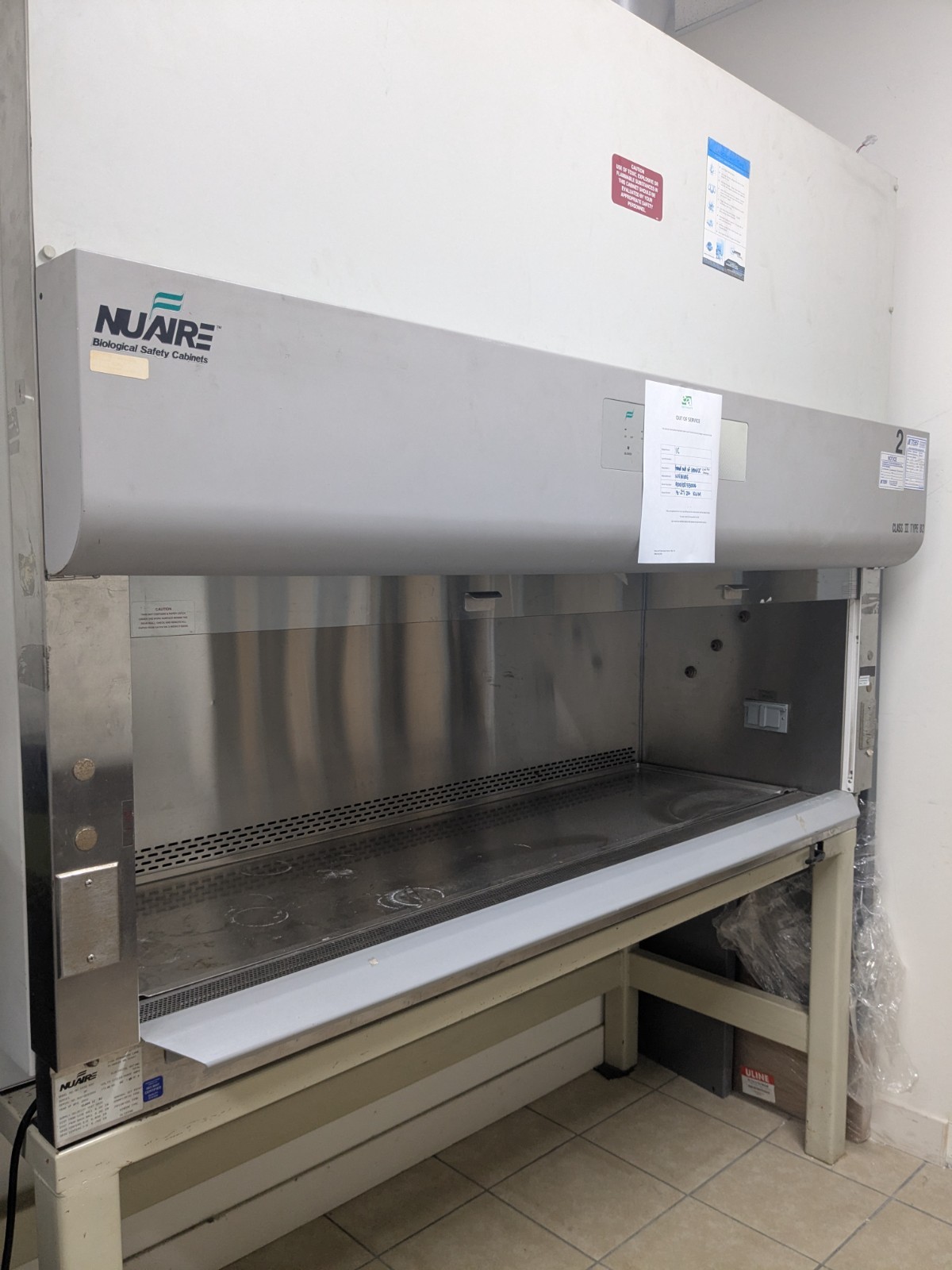 48 in Nuaire biological safety cabinet