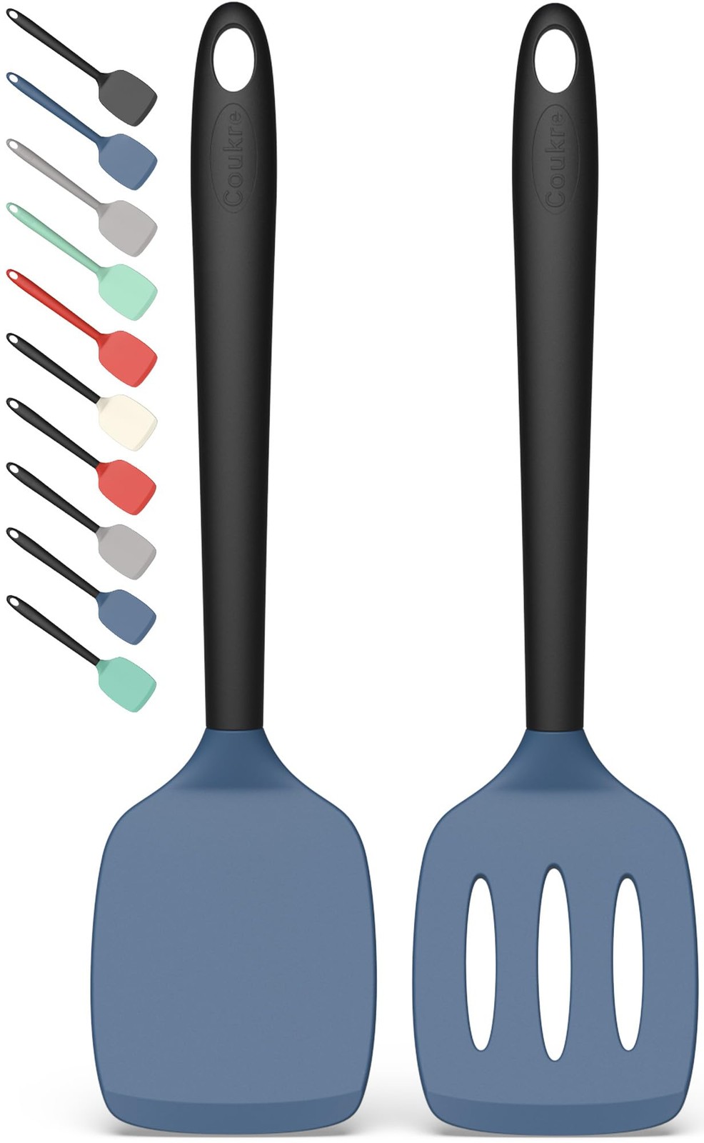 2 Pack Silicone Spatula Set, High Heat Resistant, BPA Free Kitchen Spatula, S...