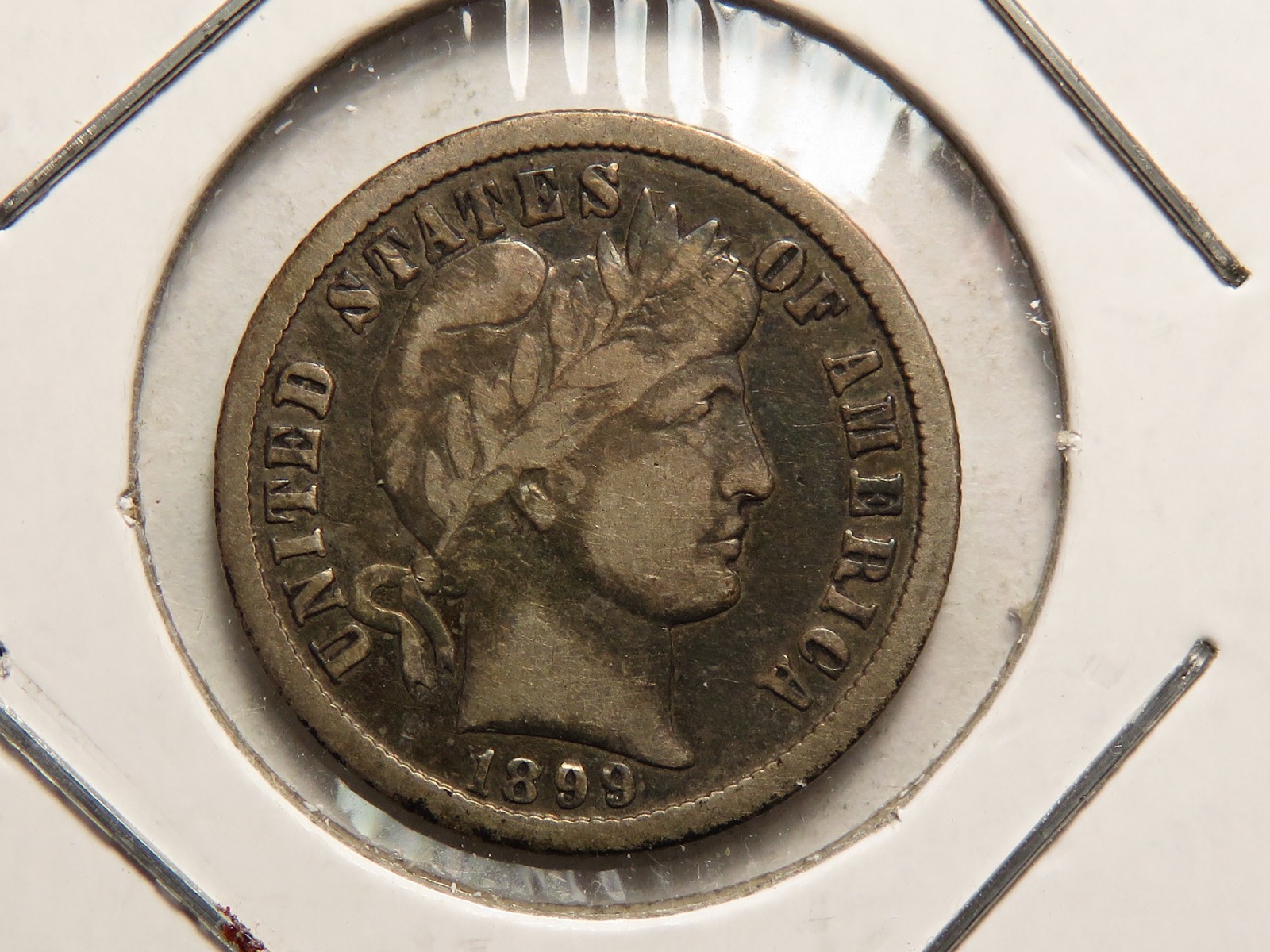 1899-O Barber Dime, Grades VF, Nice Toning