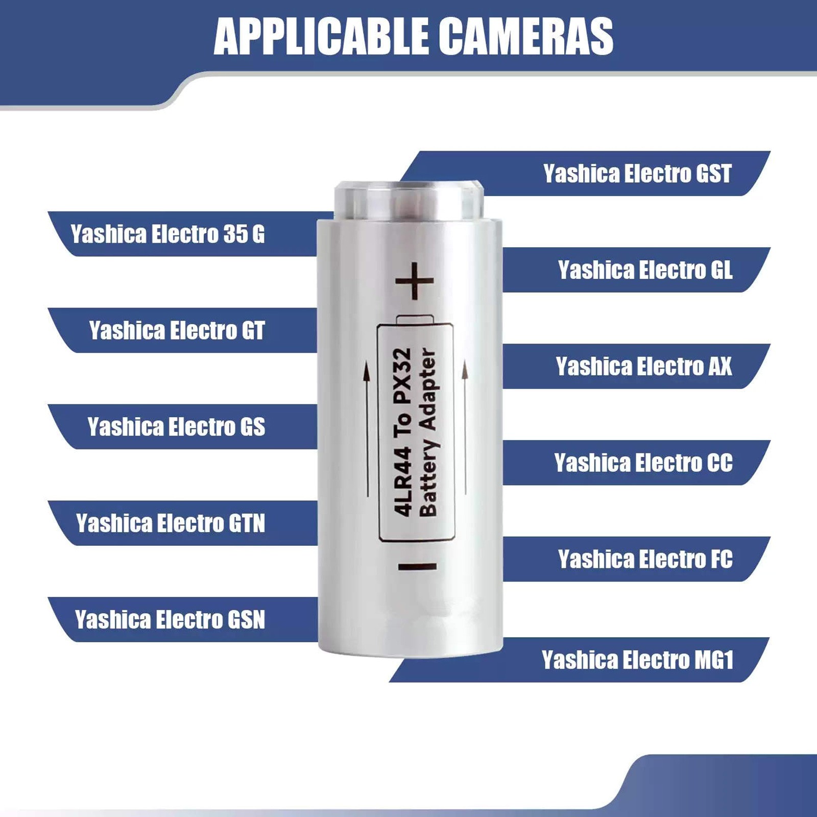 CNC Precision 4LR44 to PX32 Battery Adapter Aluminum Alloy for Yashica 35 Series