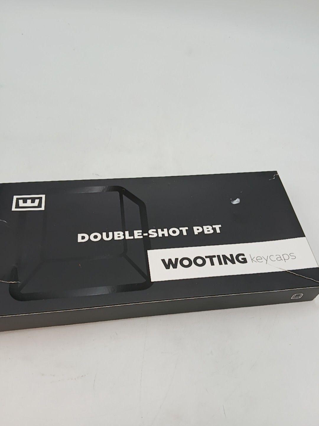 Wooting PBT Double Shot Keycaps US-ANSI UK-ISO Black KC3-USUK4-PDS-BK1 Open Box