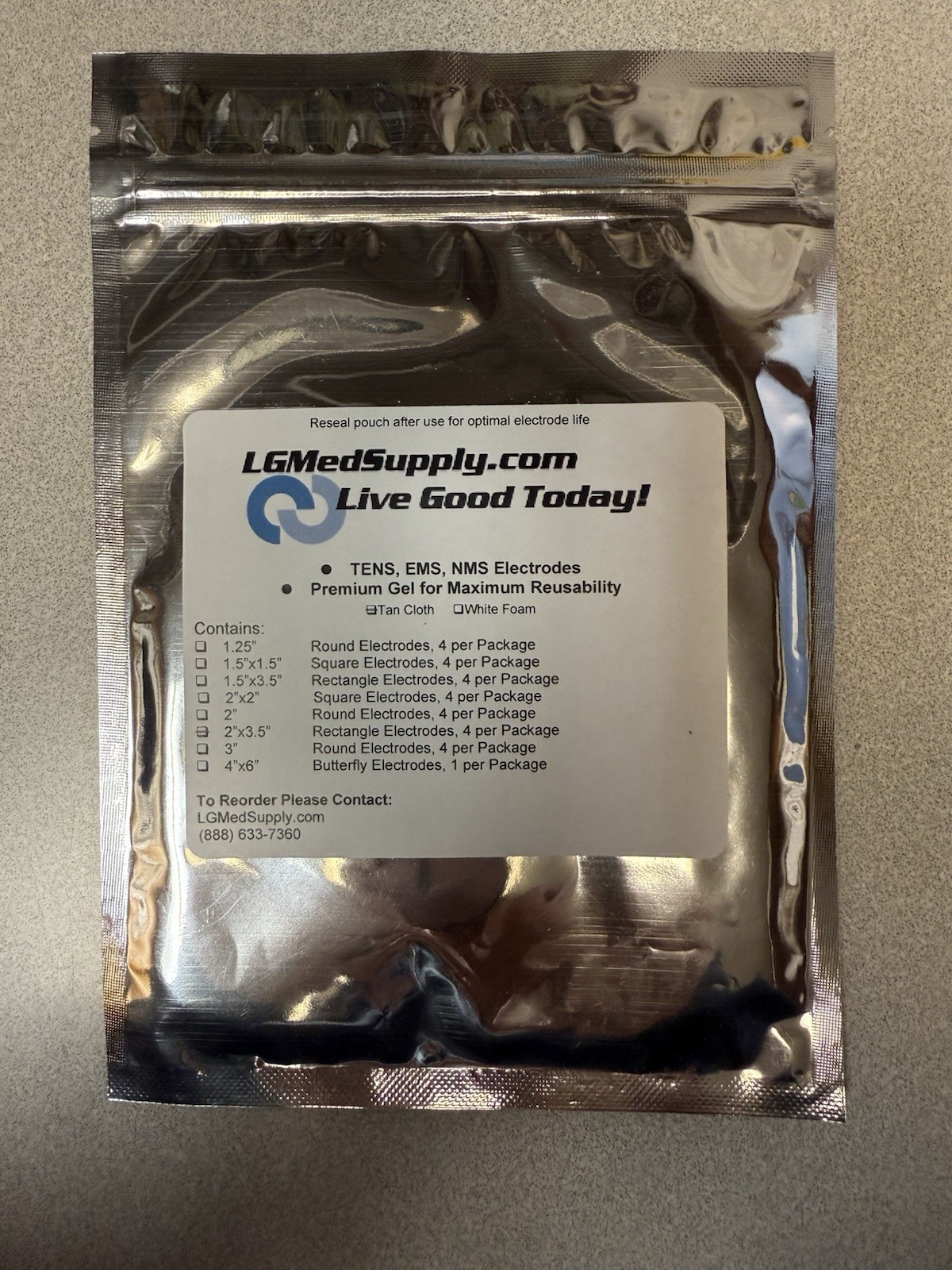 LGMed Supply Co. 2x3.5 Electrotherapy Electrodes For TENS, EMS, NMS New