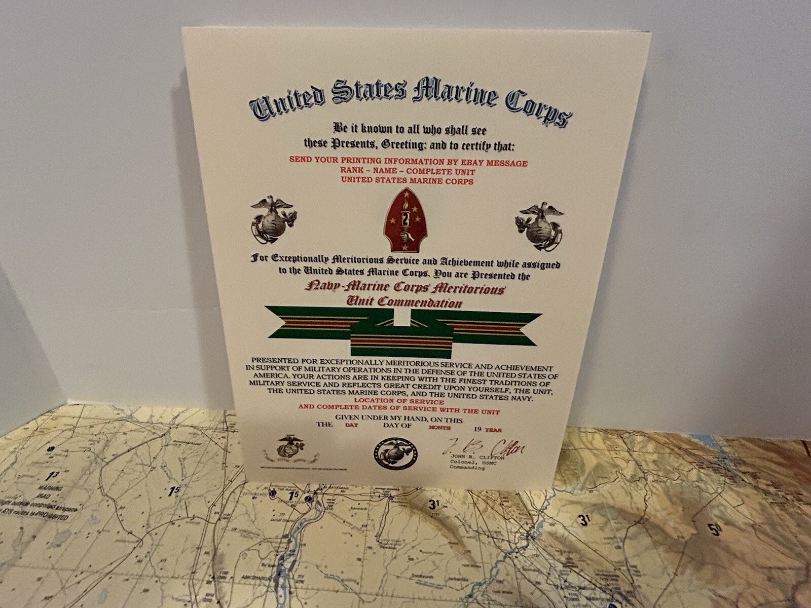 U.S.M.C. / 2ND MARINE DIVISION - NAVY/MARINE CORPS MERITORIOUS UNIT COMMENDATION