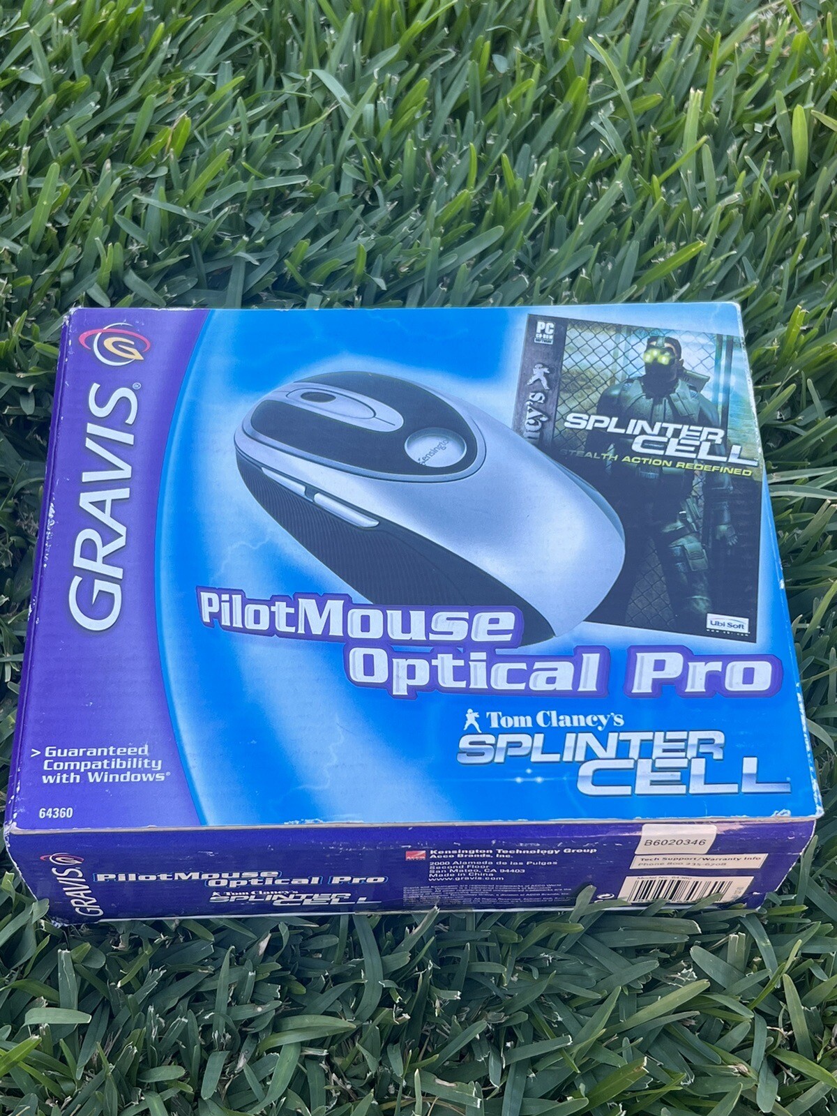 NEW Vintage GRAVIS Splinter Cell Stealth & Kensington PilotMouse Optical Pro