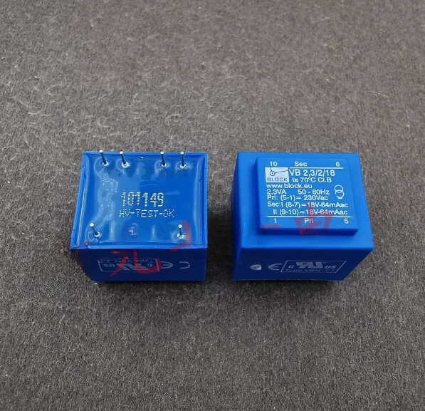 1PCS NEW FIT FOR BLOCK VB 2.3/2/18 230V to 2x18V power transformer