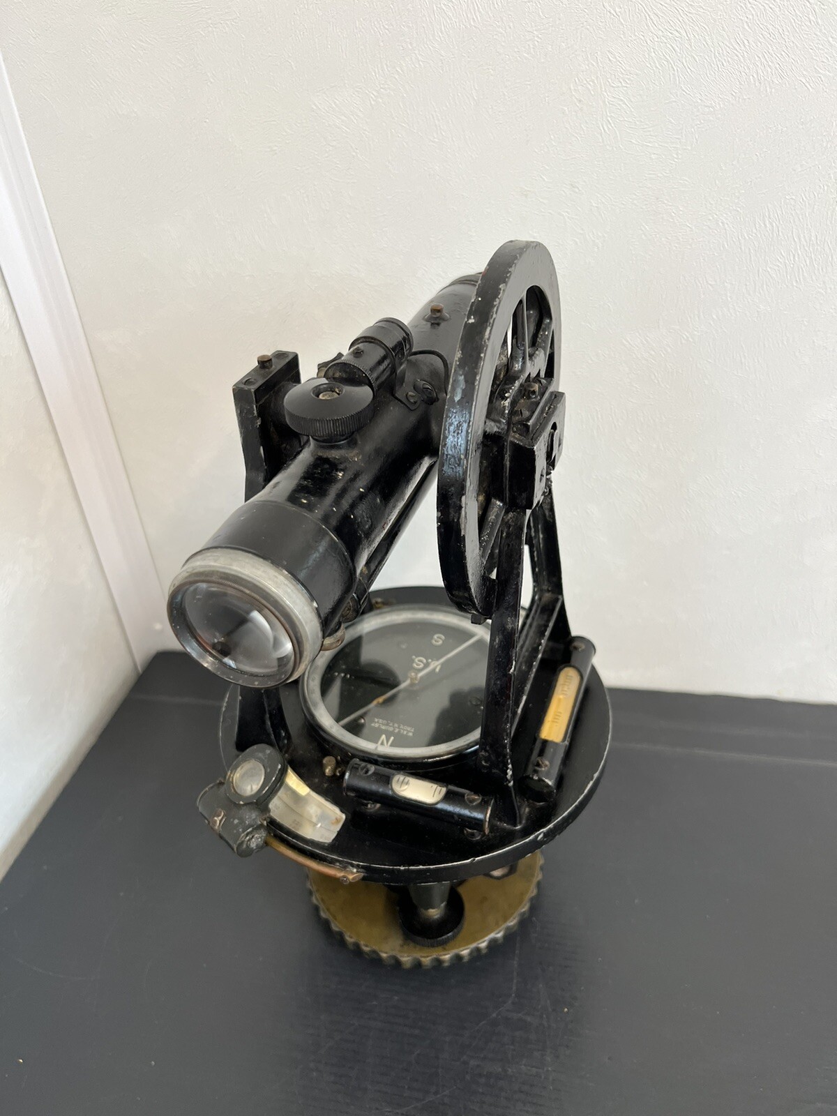 Military Surveyors Transit Theodolite Level W & L E Gurley Troy U.S. C:-1940s.