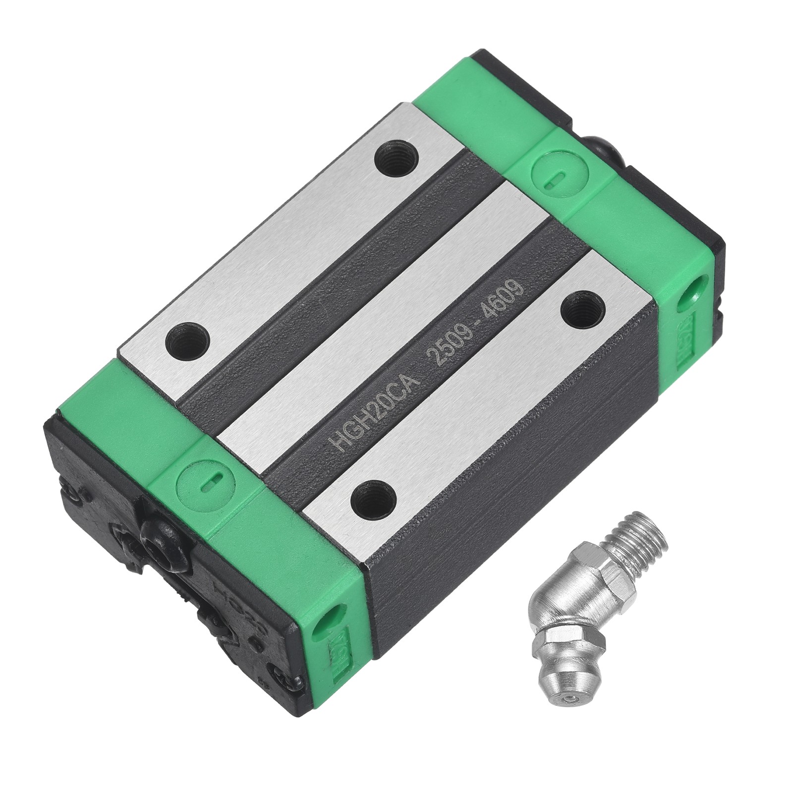 HGH20CA Linear Slider Block, Bearing Carriage Block & Grease Fitting, Black