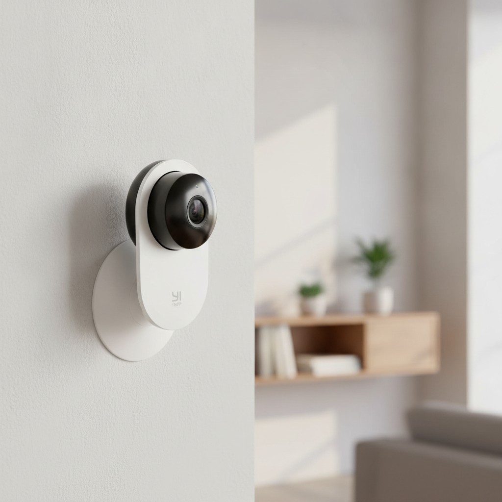 Versatile Indoor 4 Pack Wall Mounts for Yi Smart Security Camera - No Damage