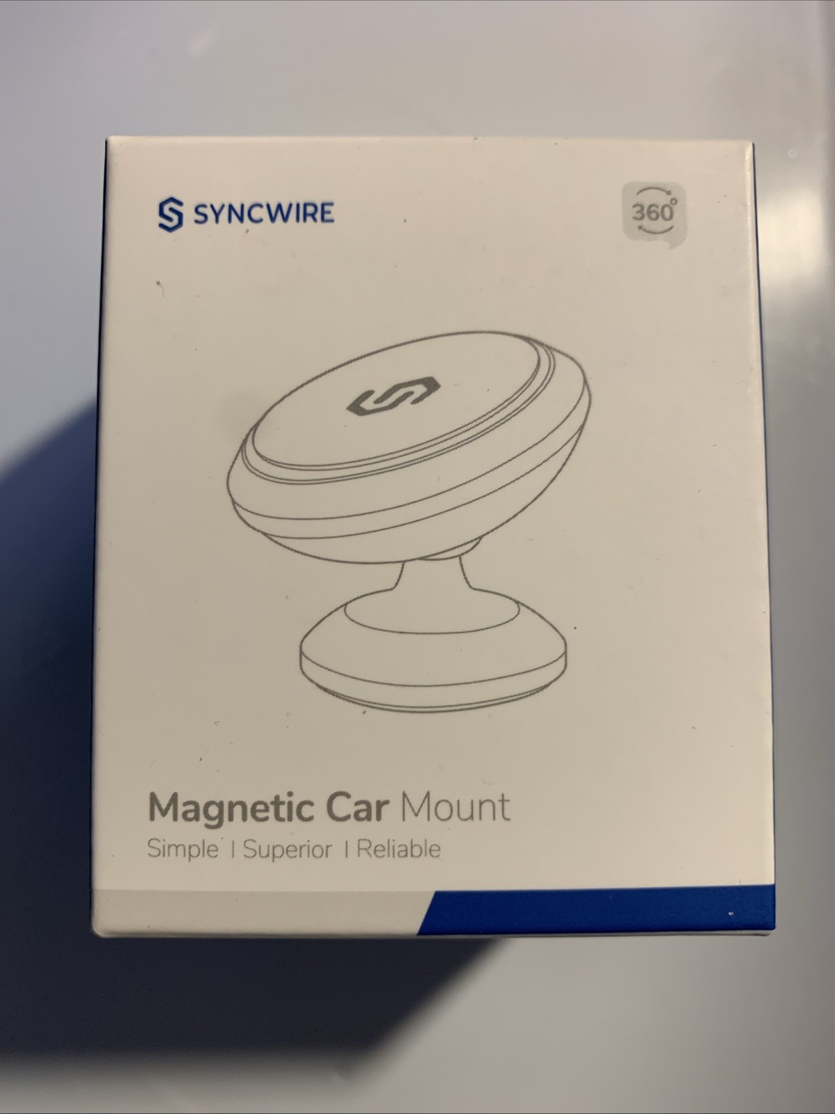 Syncwire Magnetic Phone Car Holder/Mount For Dashboard Black Strong Magnet.