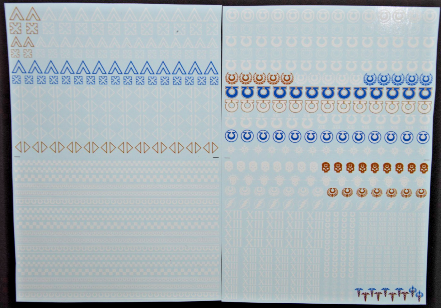 Warhammer 40k/30k/HH Ultramarines Infantry & Vehicle Transfer sheet