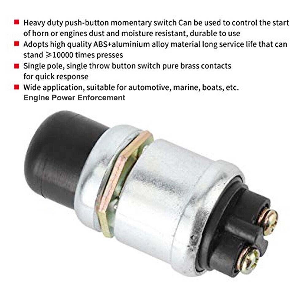 Push Button Momentary Starter 50A Ignition Switch On-Off 12V DC For Car marine