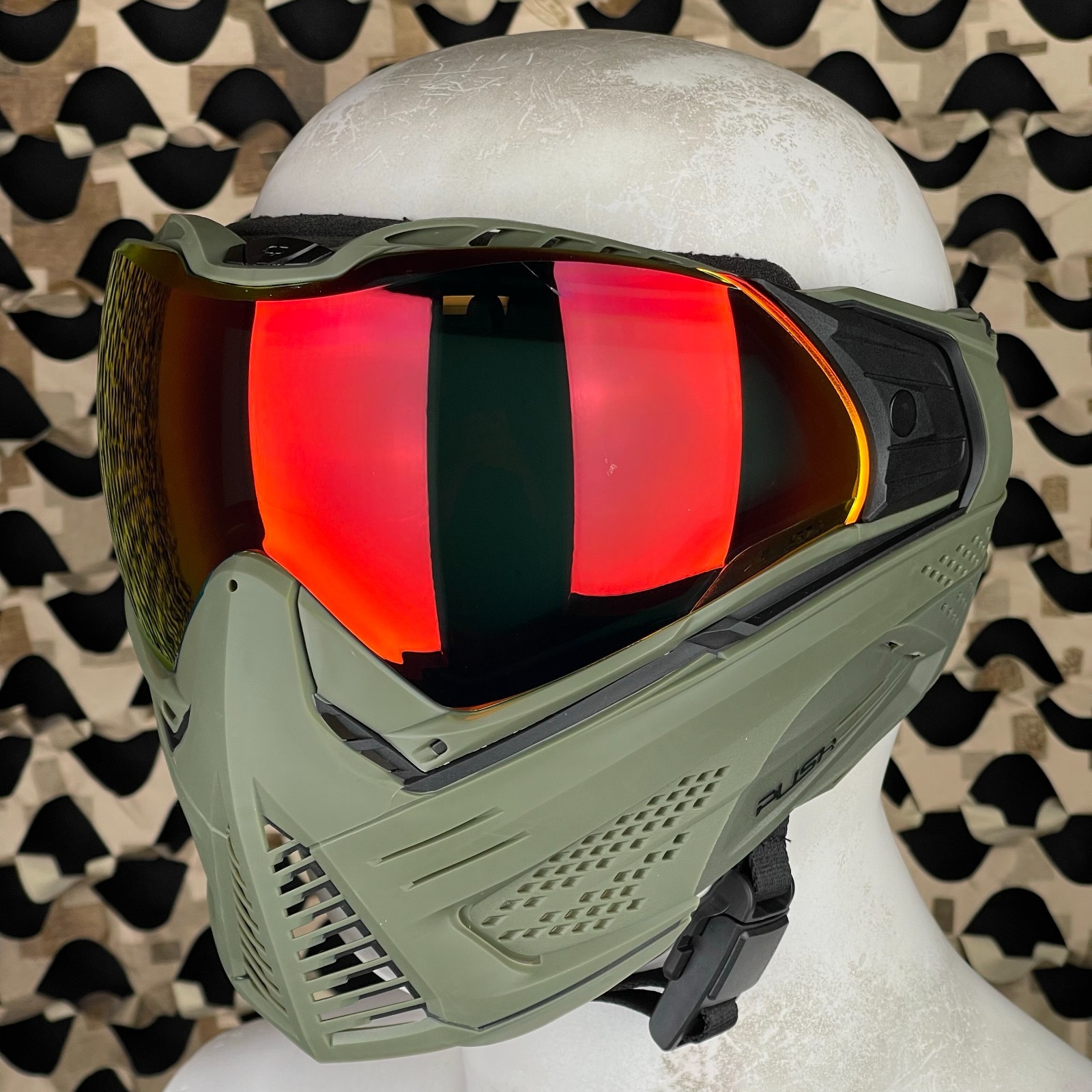 NEW Push Unite MK II Paintball Mask - Raptor - Chrome Red