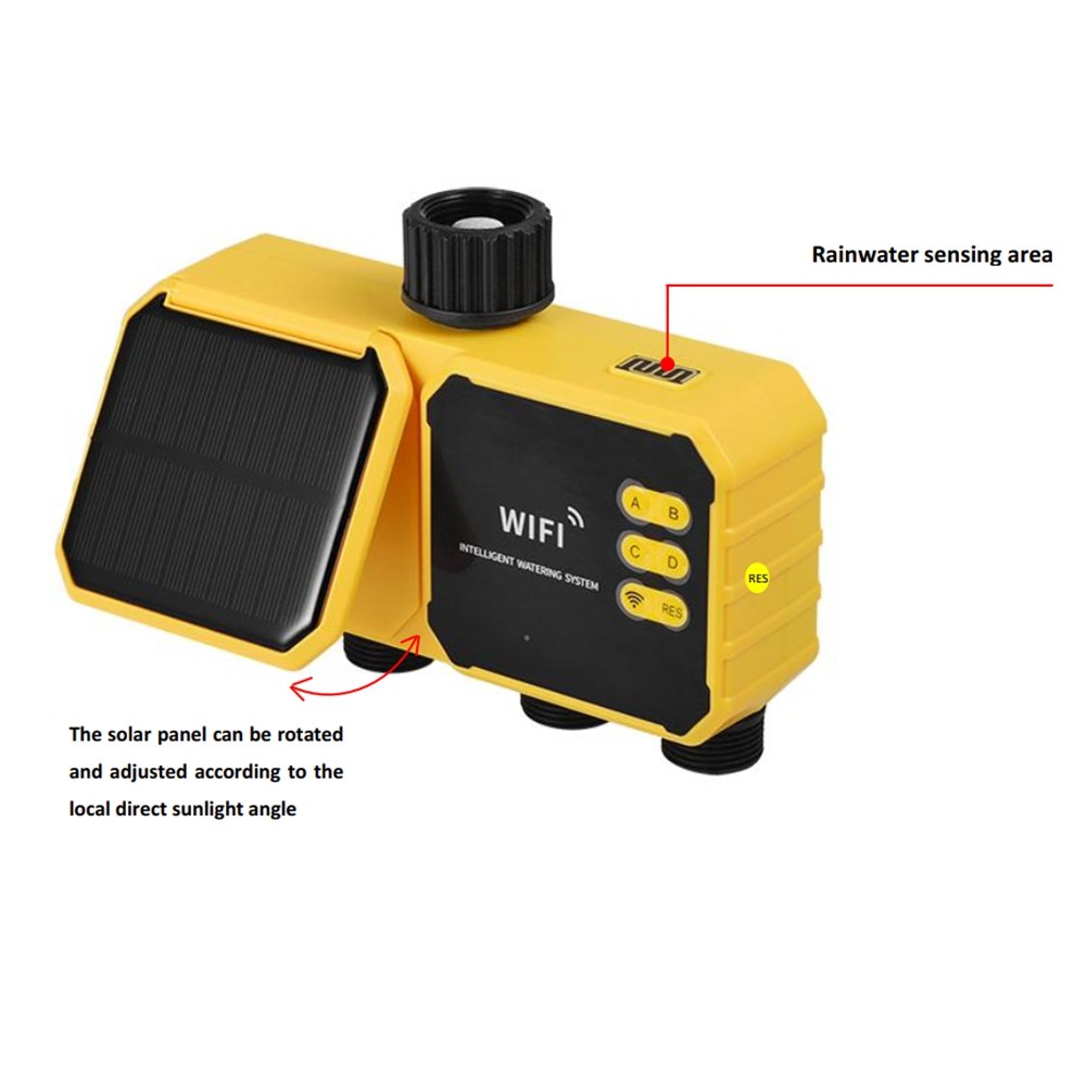 4 Outlets WIFI Solar Irrigation Timing Controller Solar Irrigation Timer1844