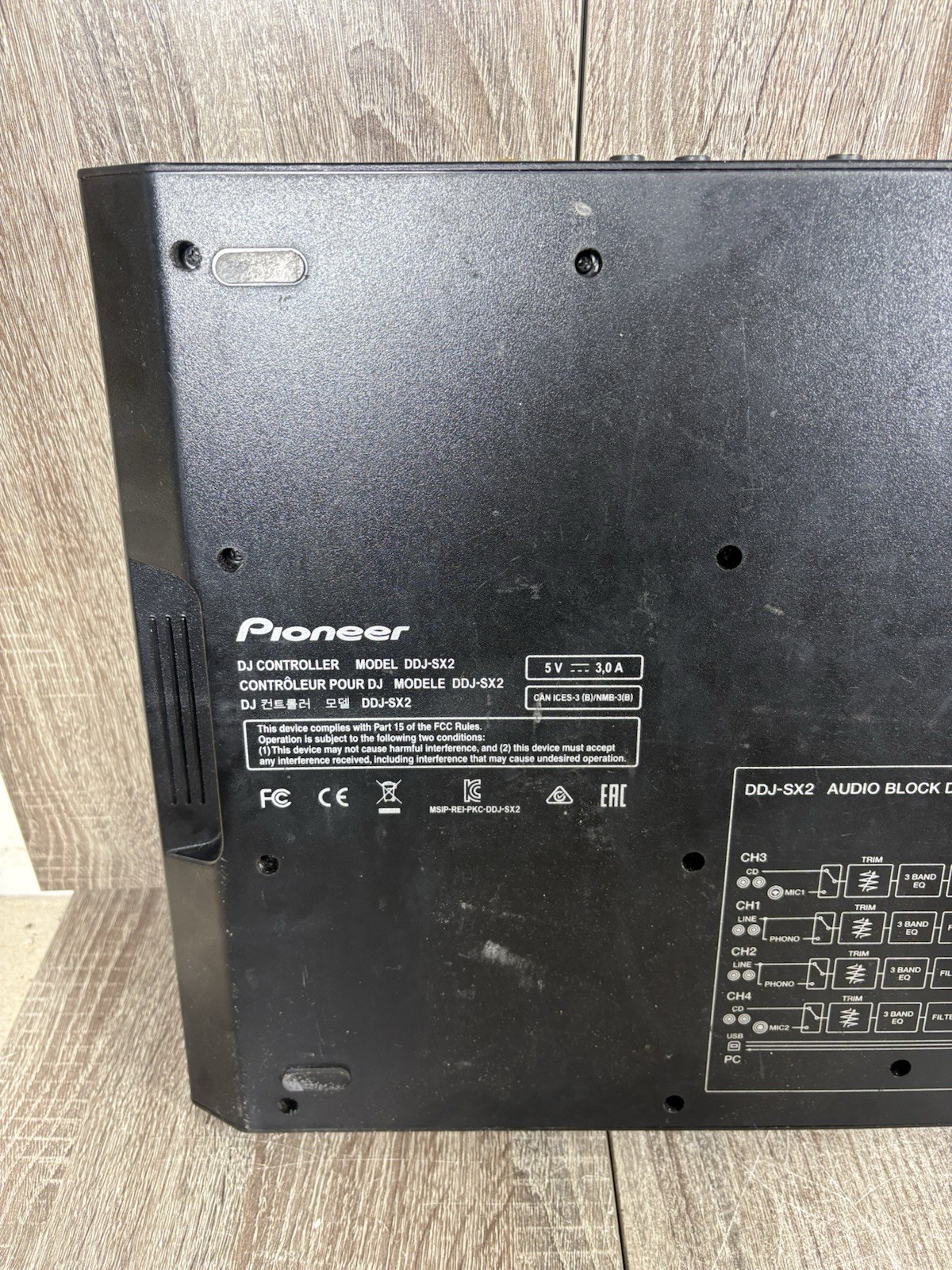 Pioneer DDJ-SX2 Performance DJ Controller With AC Power Adapter Tested.