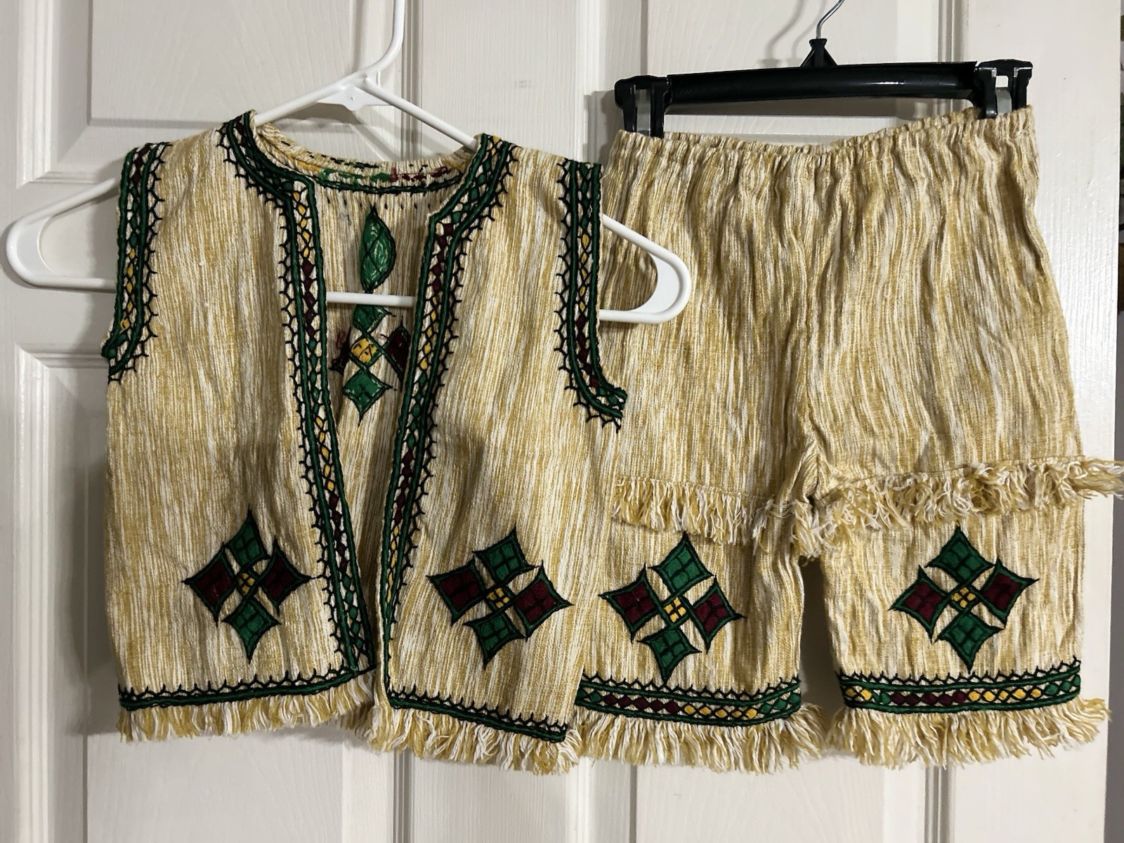 Traditional Ethiopian Or Eritrean Culture Outfit Childs 2 Piece Set,darker-C4