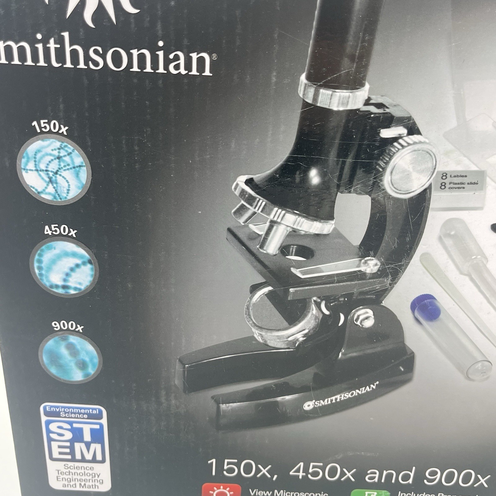 Smithsonian 150x 450x 900x Microscope Kit Science Educational New In Sealed Box