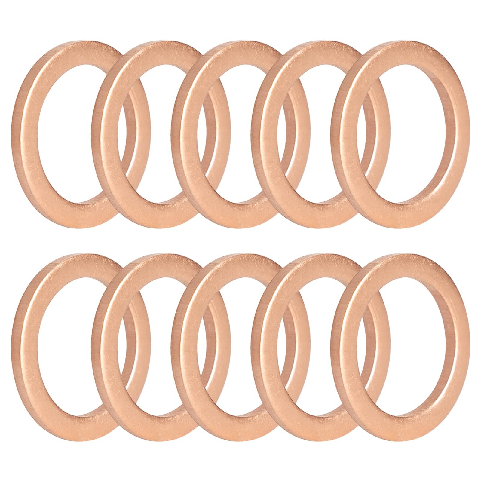 M12 Copper Oil Drain Plug Crush Washer Gasket Fits for BMW, 17 Mm, Bronze