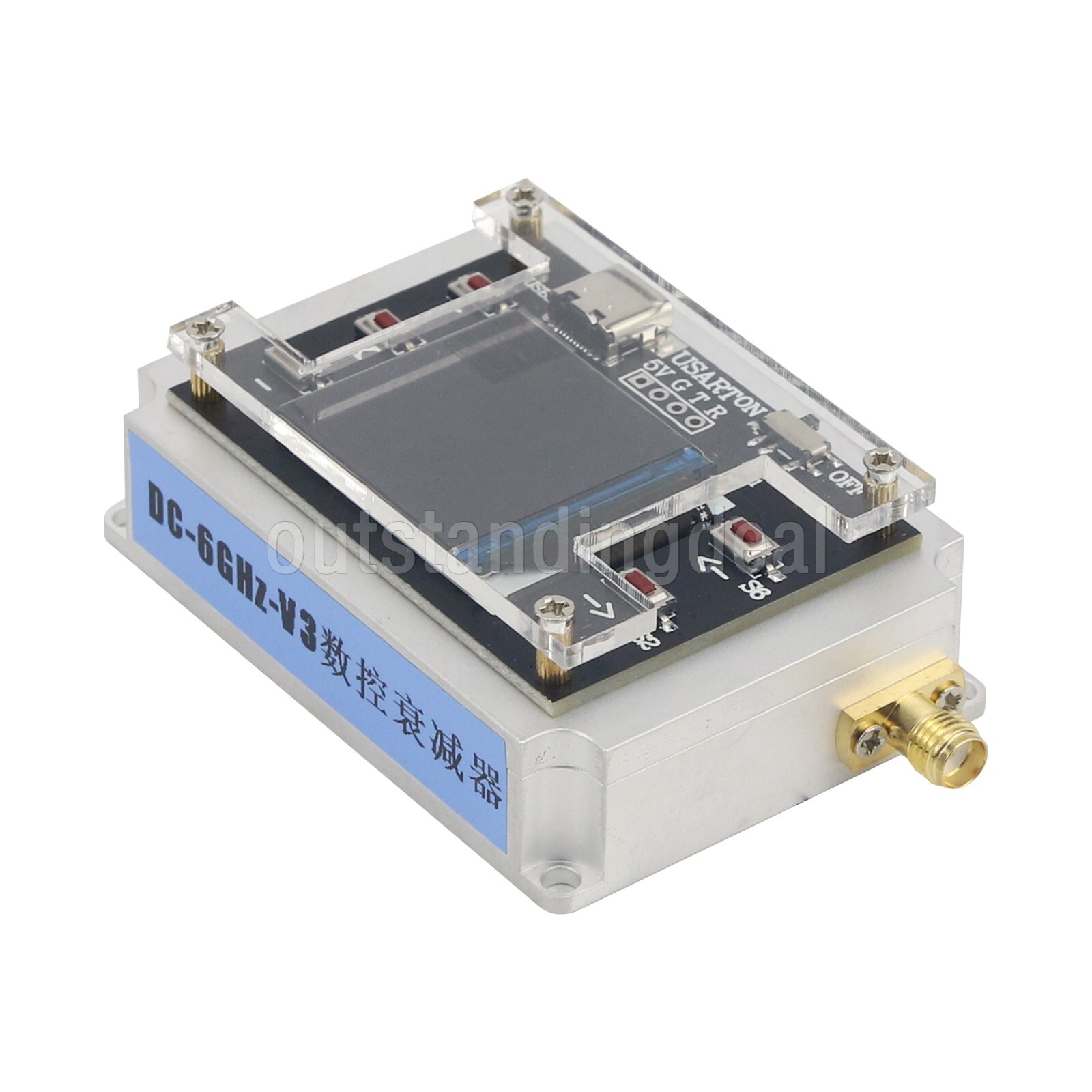 DC-6GHZ 90DB Programmable Attenuator Module RF Attenuator Step 0.25DB os67
