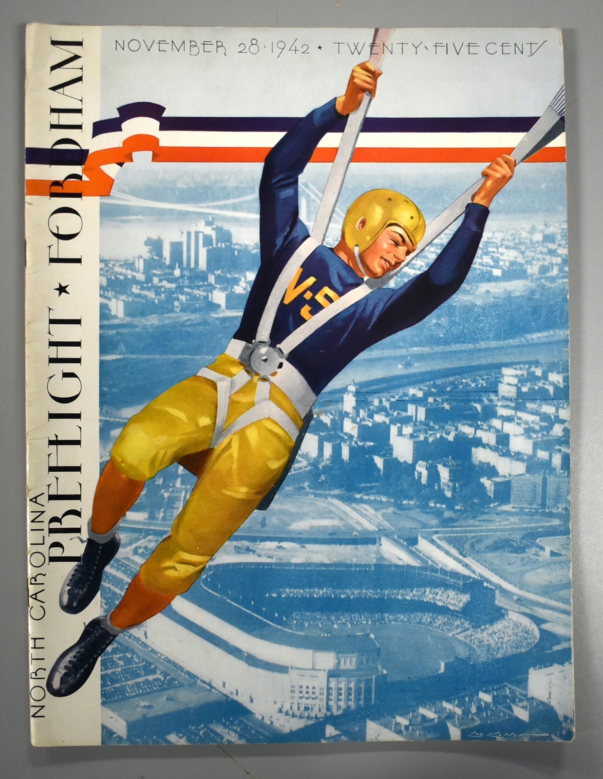 Fordham vs North Carolina Preflight November 28th 1942 Official Game Program