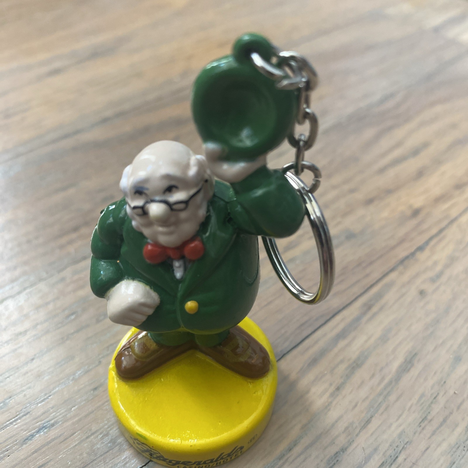 Vintage Fitzgerald Hotel & CASINO Las Vegas Mr O'Lucky Key Chain Souvenir.