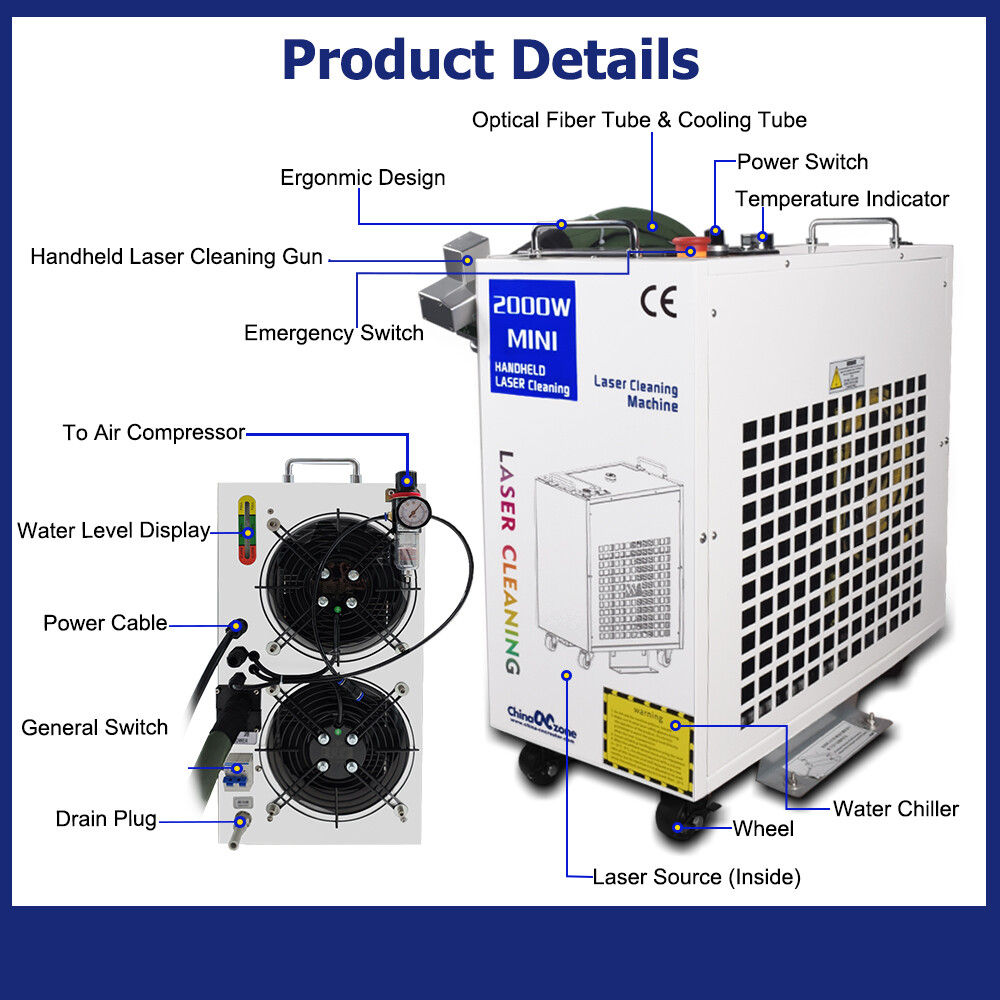 2000W BWT Laser Cleaning Machine Remove Oil Paint 220V Laser Rust Removal Tool