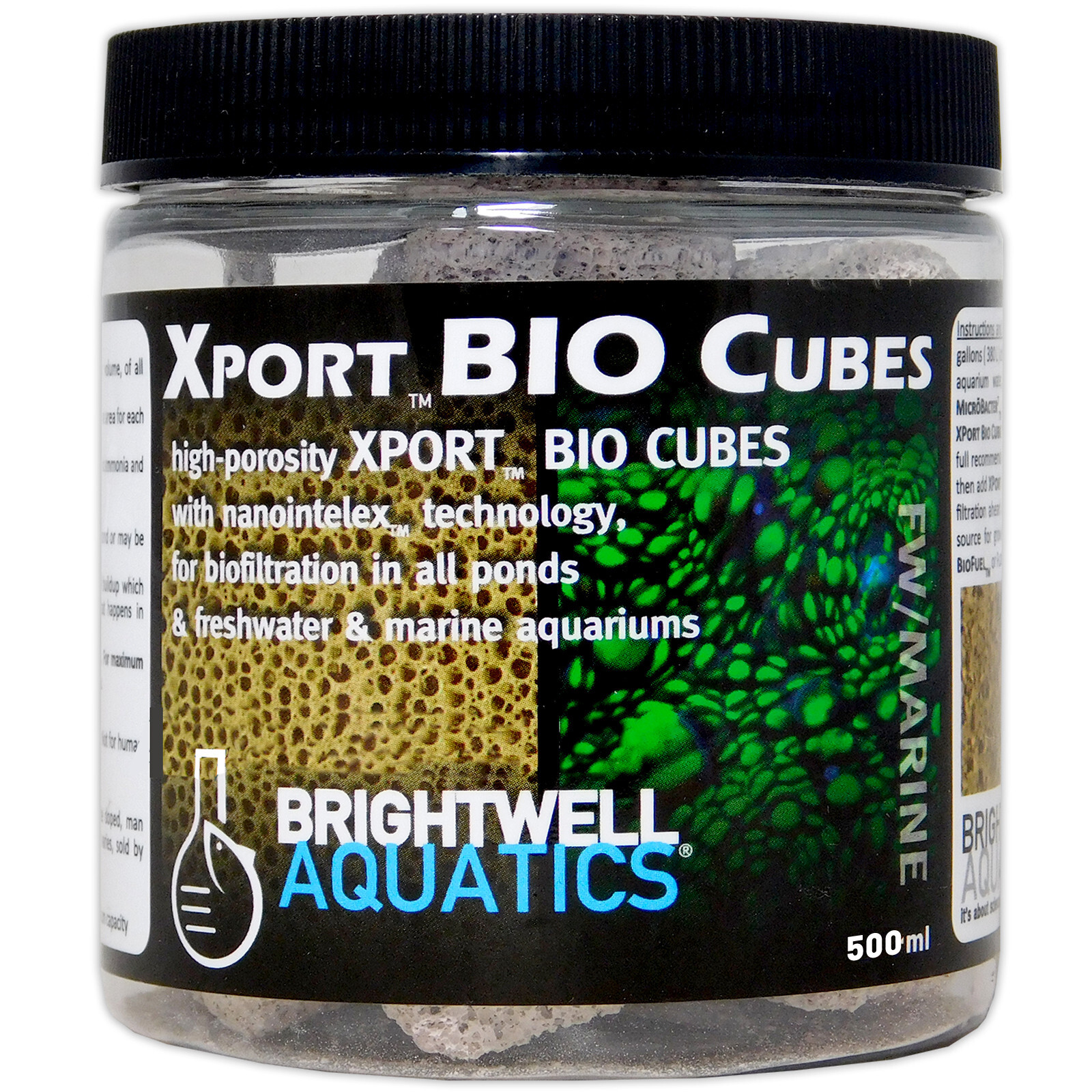 Brightwell Aquatics Xport BIO Cubes 500mL Ultra-Porous Aquarium Bio Filter Media