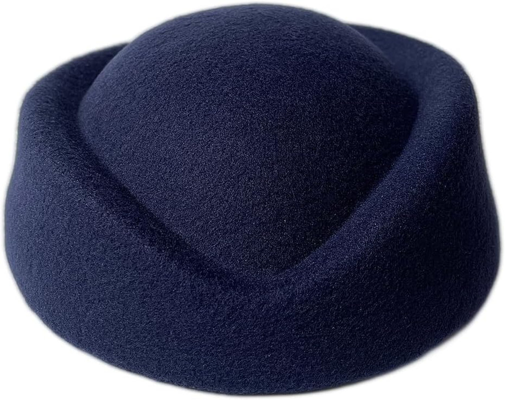 Wool Cap Stewardess Pillbox Hat Teardrop Fascinator Base Sweet Design