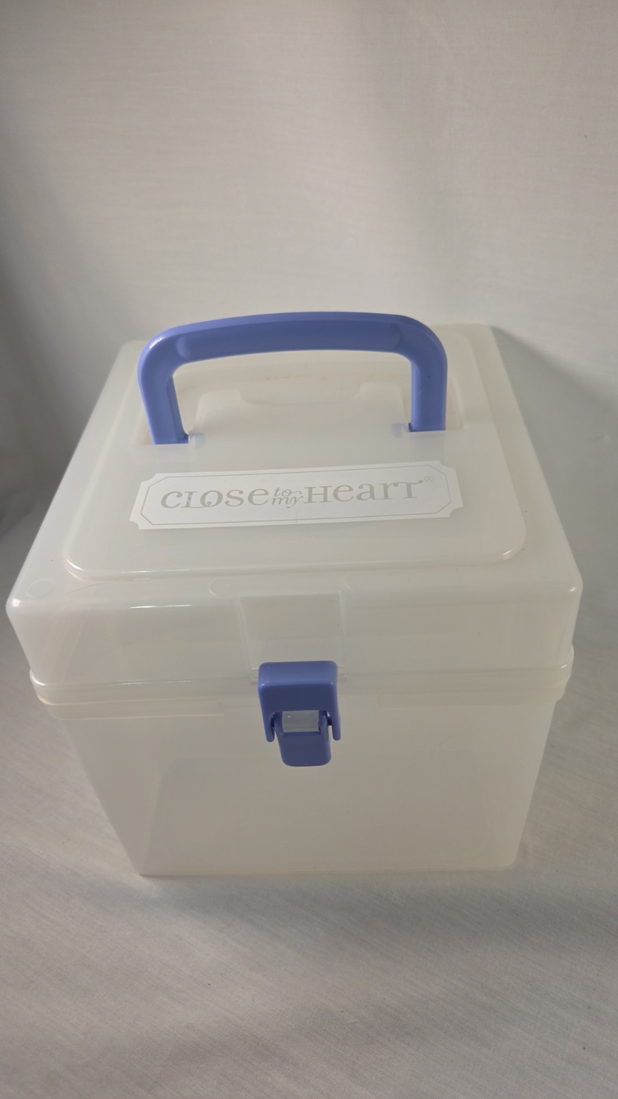 Close To My Heart CTMH Clear Plastic Storage Container With Handle Dividers