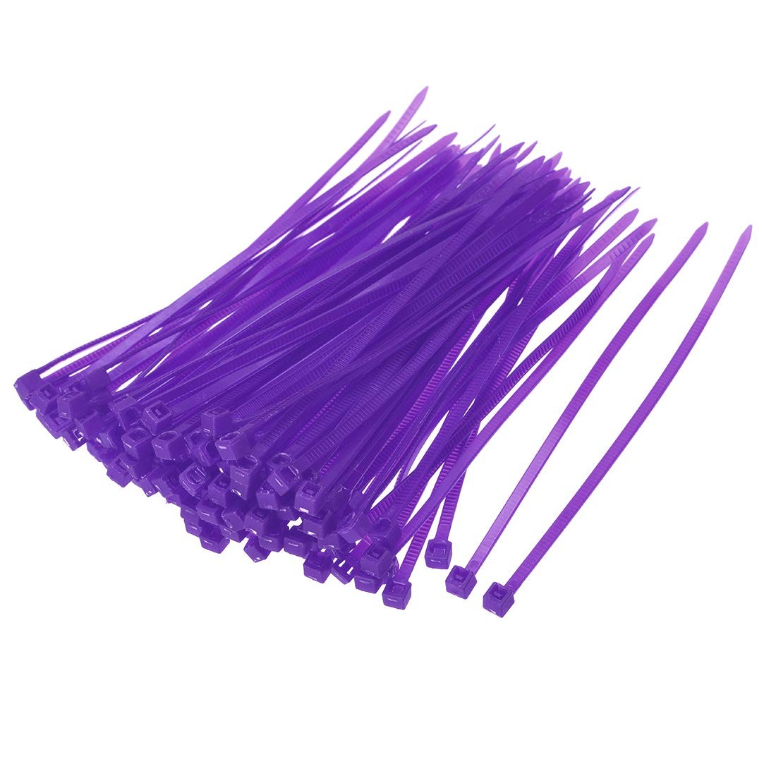 uxcell Nylon Cable Ties 4 Inch Self-Locking Zip 4 x 0.09 (L*W), Purple