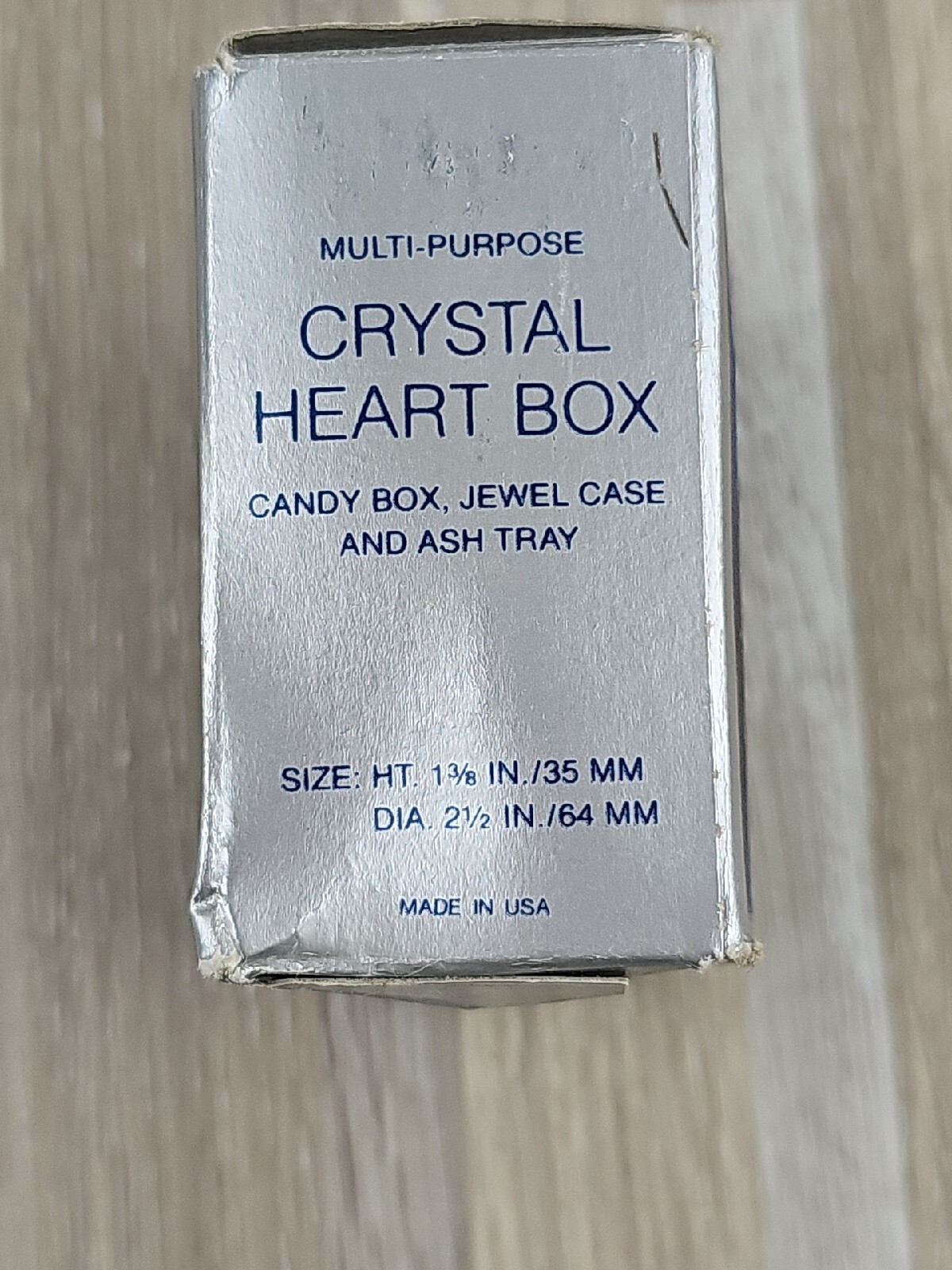 Alco Crystal Heart Box ~ 2½ Inch