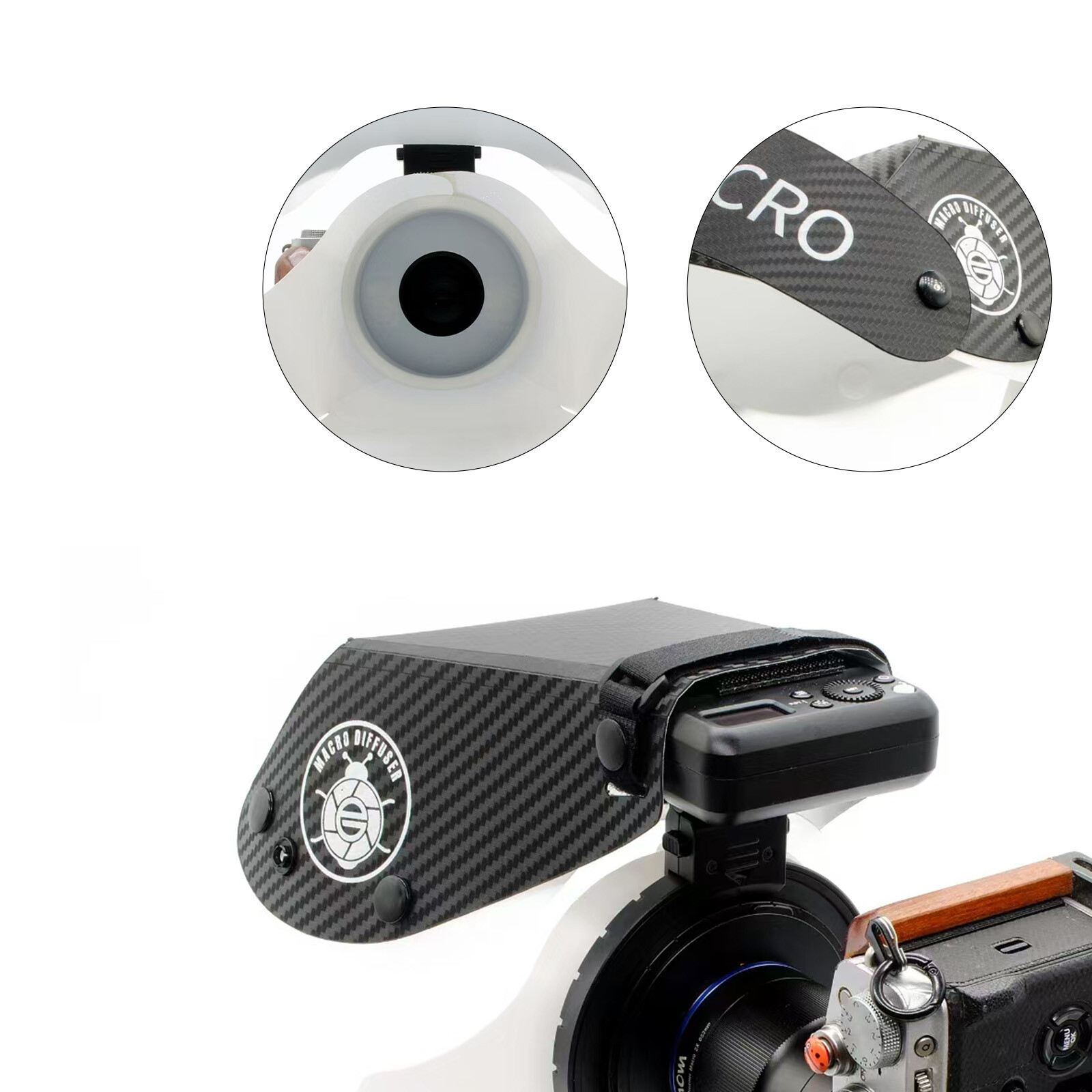 MF12 Dual Head Macro Flash Lights Compact Macro Horseshoe Cover Macro