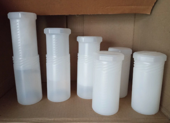 Set of 6 storage tubes, adjustable height length, crafts, art supplies, storage