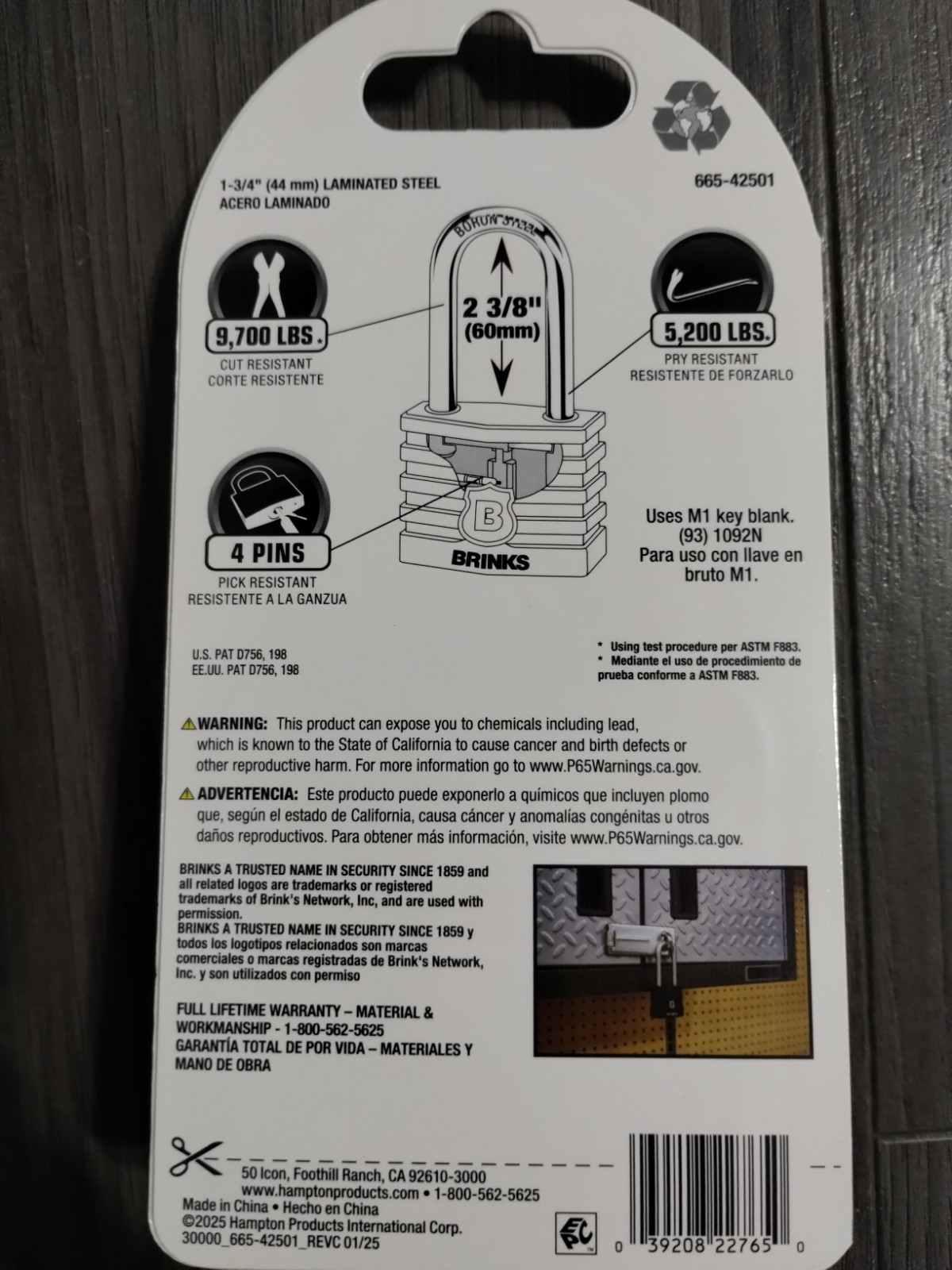 Brinks Promax Security Padlock
