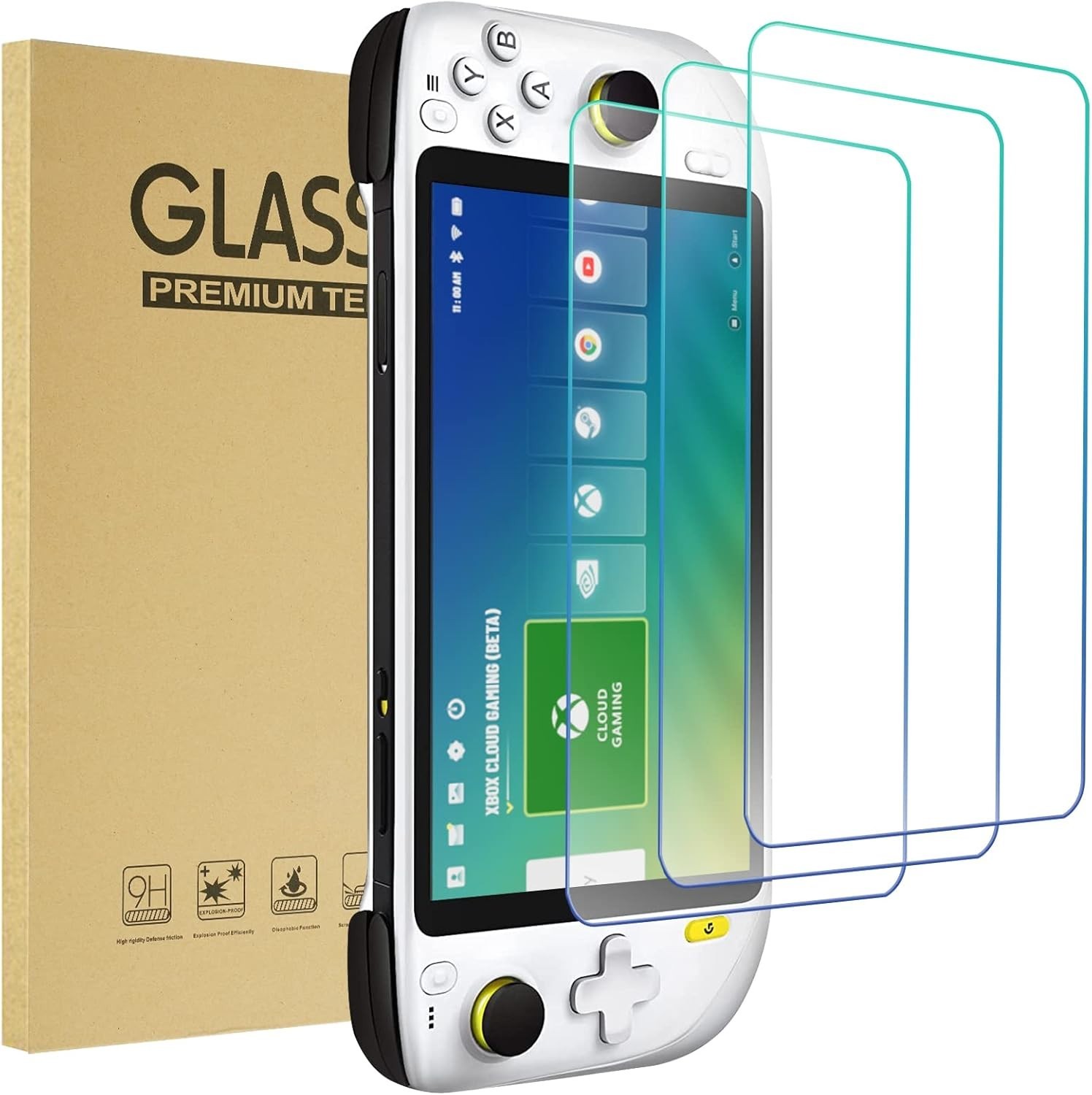 Tempered Glass Protector Set for Logitech G Cloud 7-Inch - 9H Scratch Resistance