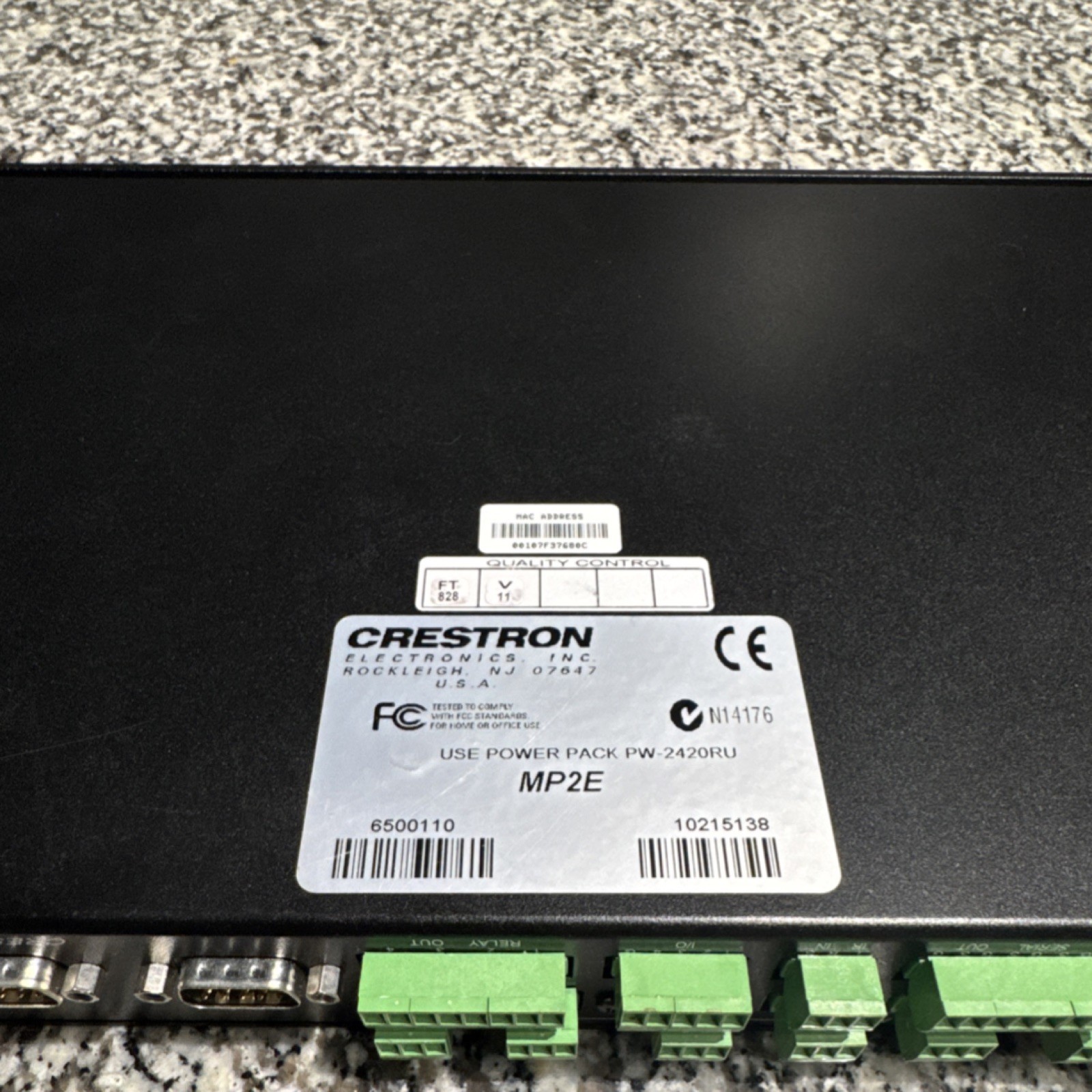 Crestron MP2E Control Processor AV Automation System MPN 6500110