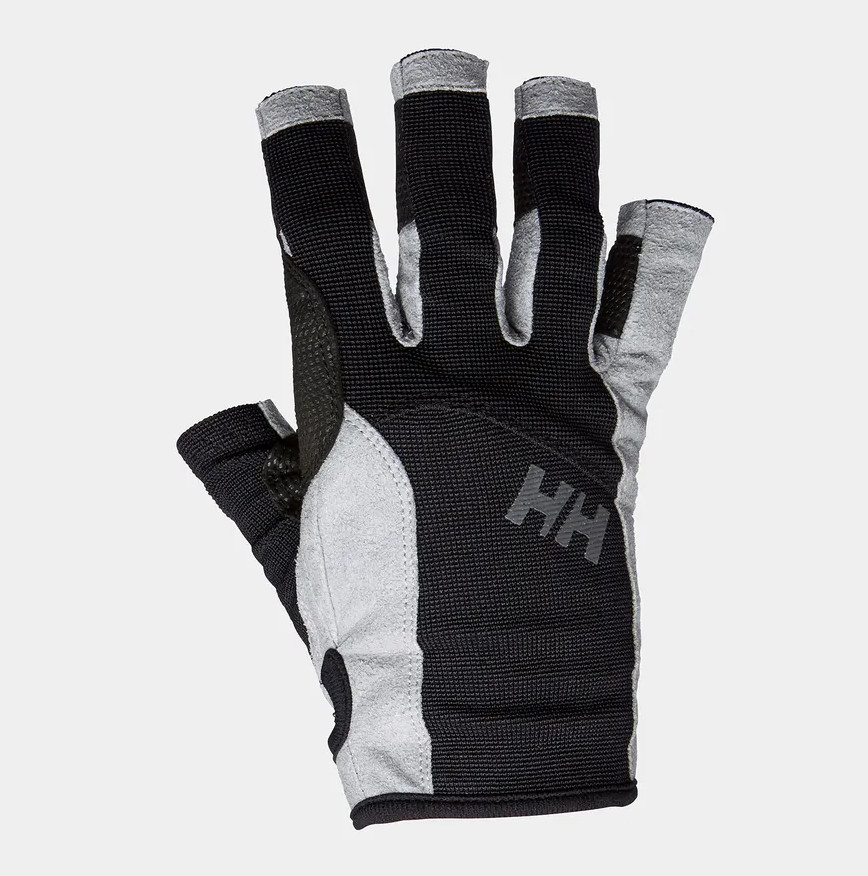 Helly Hansen Short Sailing Gloves Fingerless Grip Boat Fishing Yacht