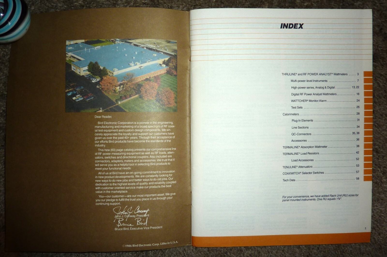 Bird Electronic Catalog GC-86 OEM 1986 Free Shipping