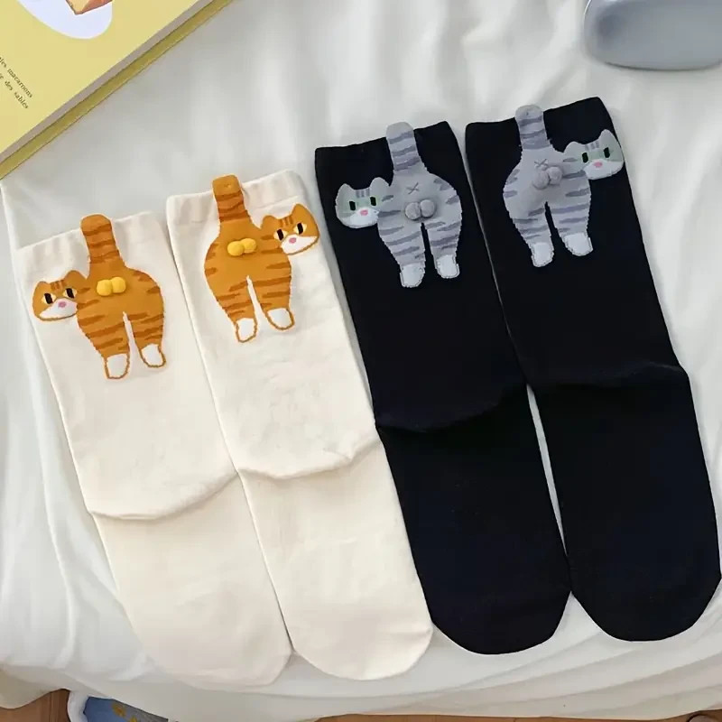 womens 2 pairs funny cat balls socks great gift idea one size fits all