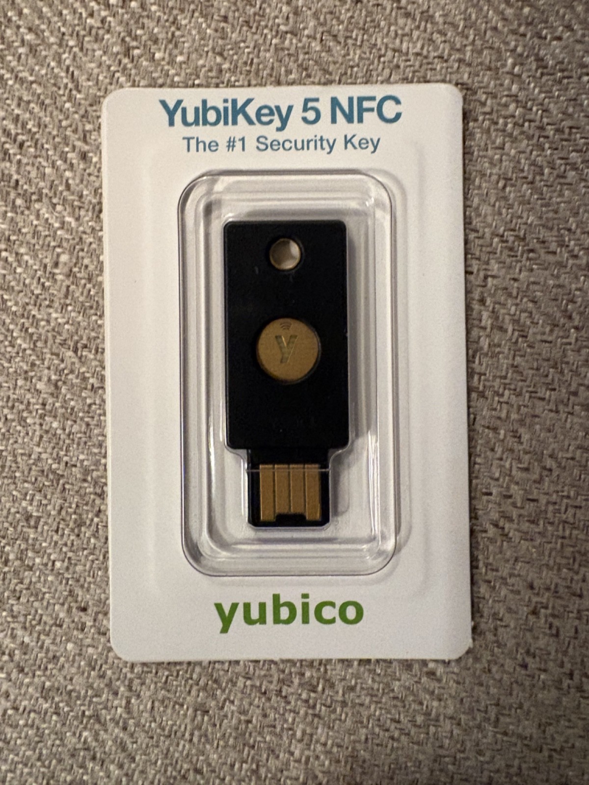 New Sealed Yubico YubiKey 5 NFC USB-A Security Key FIDO2 U2F MFA Passwordless