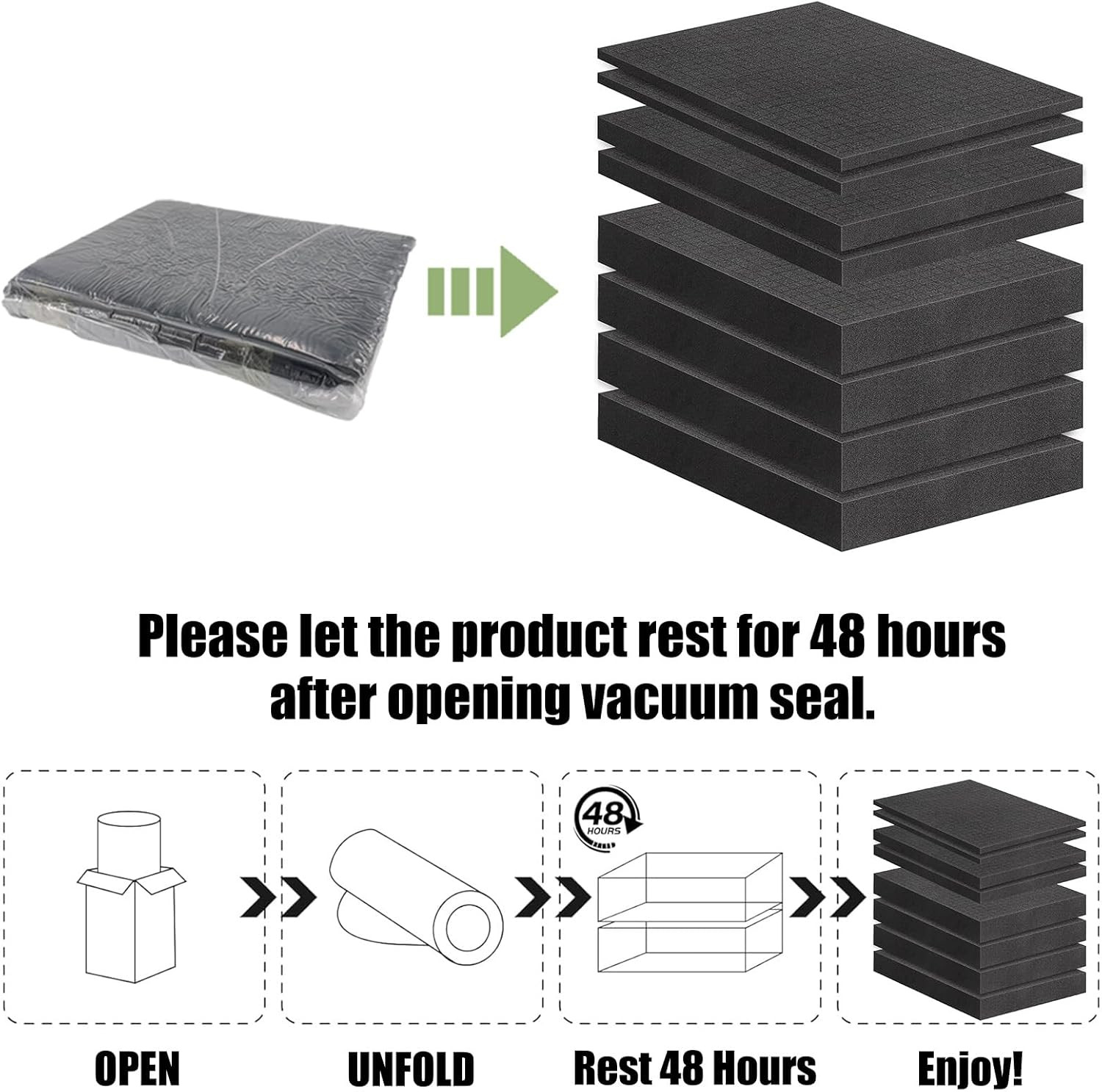 8 Pcs Pick and Pluck Foam Sheets - 3 Sizes, Pre-Cubed, Polyethylene for Crafts,