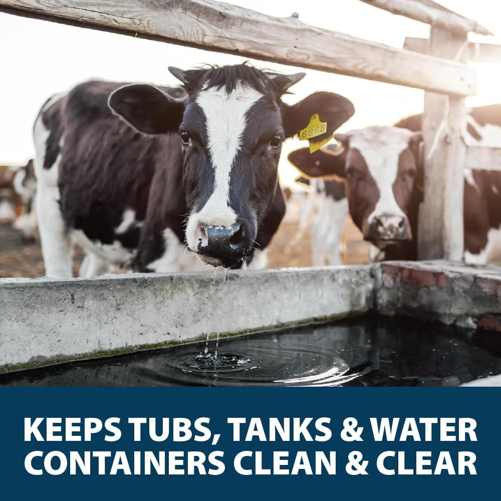 Stock Tank Defense, Livestock Water Trough Cleaner, Clean Drinking Tanks for Hor